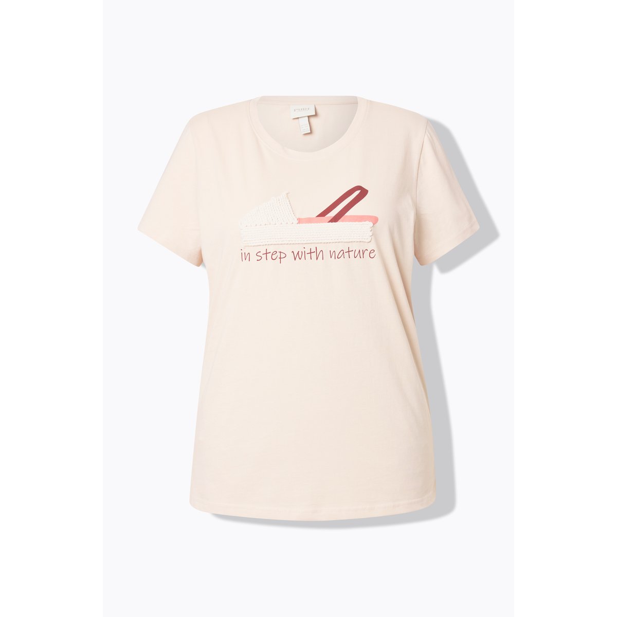 T-shirt, chaussure, col rond blanc perle, ULLA POPKEN