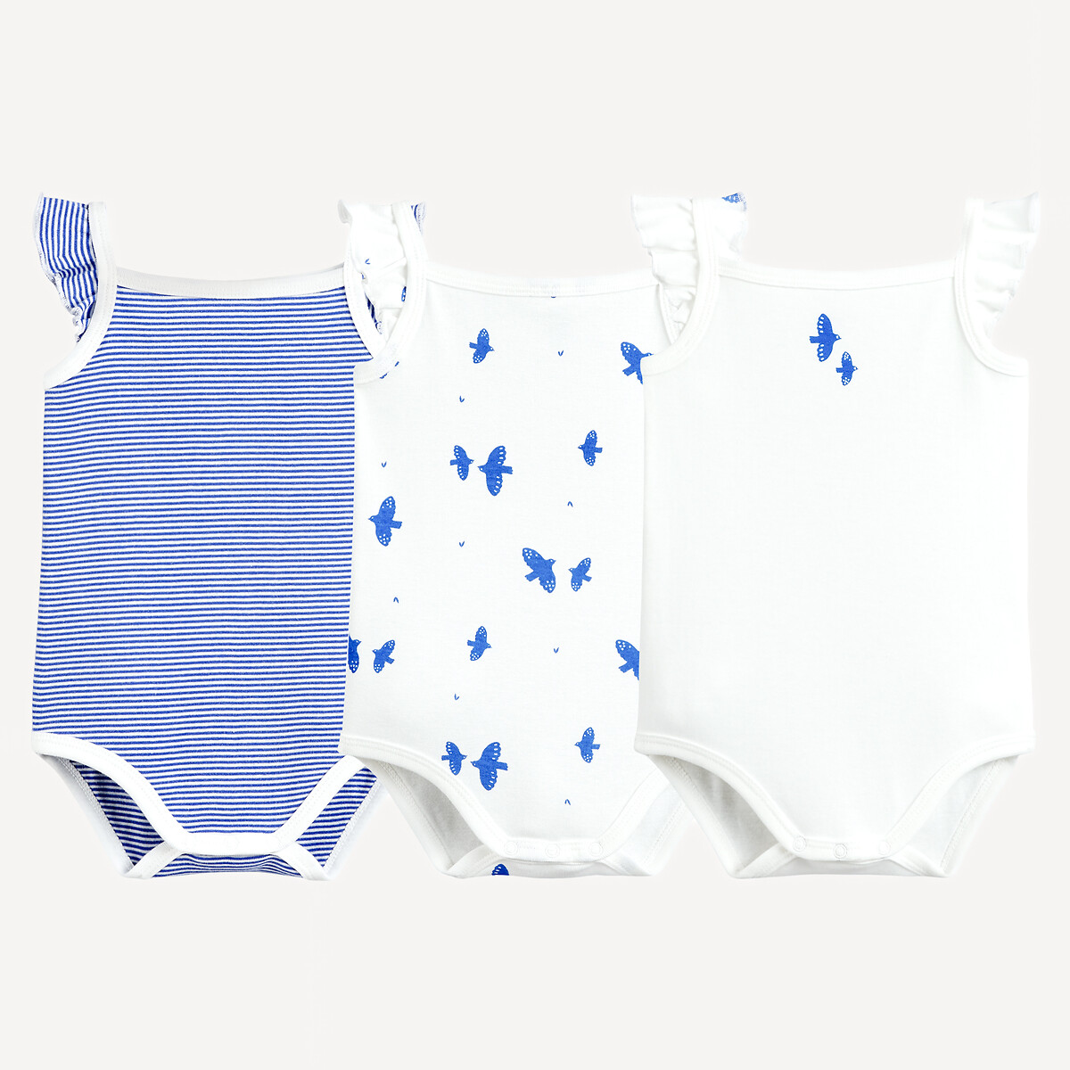 Set van 3 rompertjes zonder mouwen gemengd, LA REDOUTE COLLECTIONS