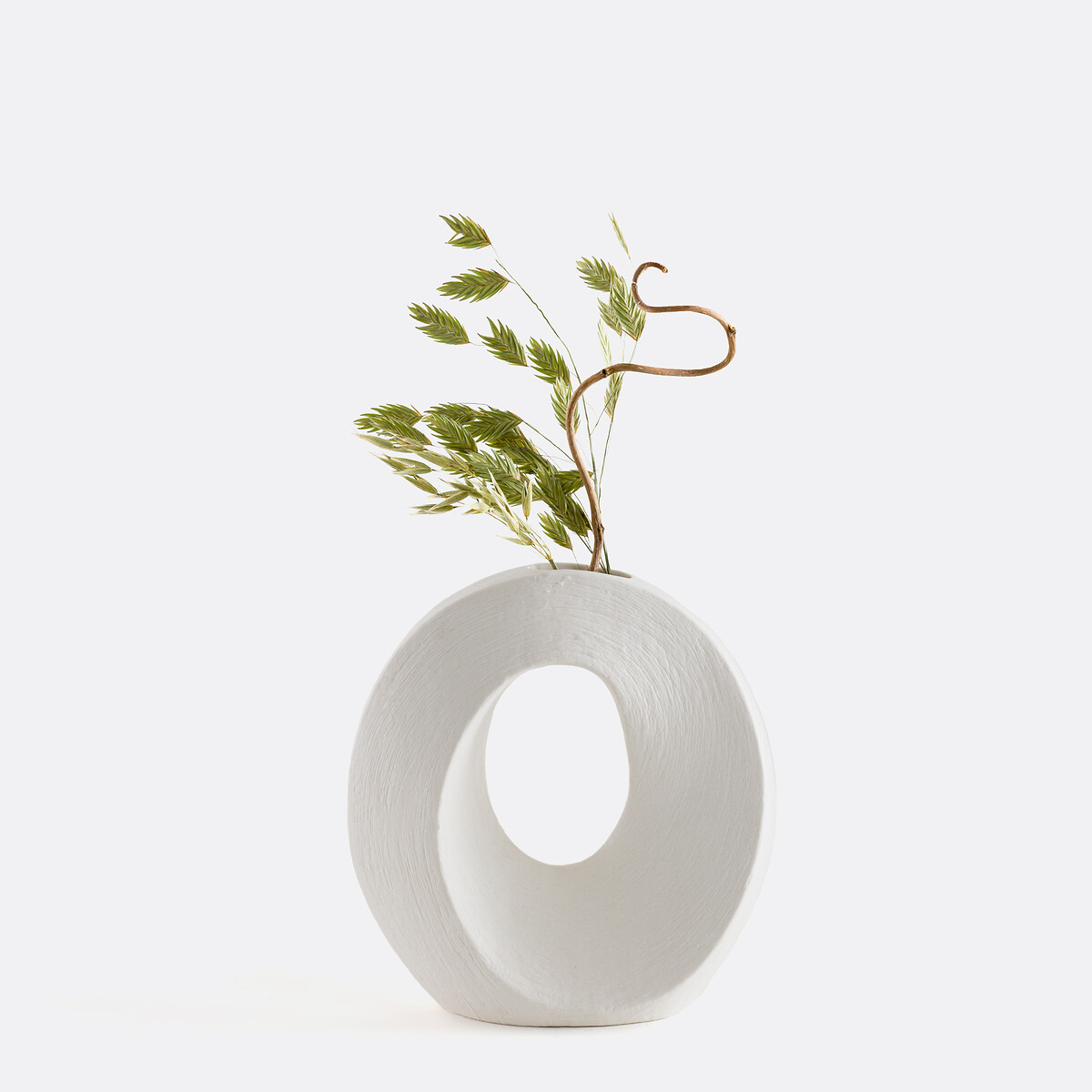 Jarrón decorativo de cerámica, al. 16 cm, Jolia blanco, LA REDOUTE INTERIEURS