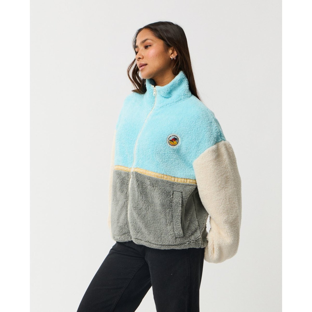 Polaire zipée SURF REVIVALHeritage light blue, RIP CURL