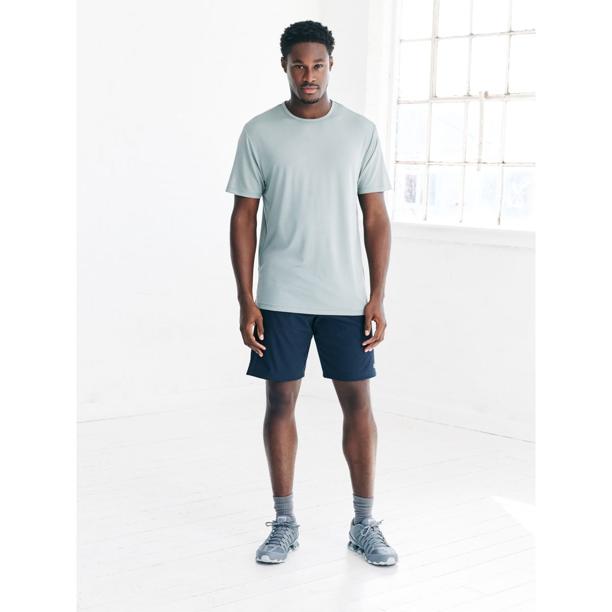 T-shirt à manches courtes en mesh active vert sauge, NEXT