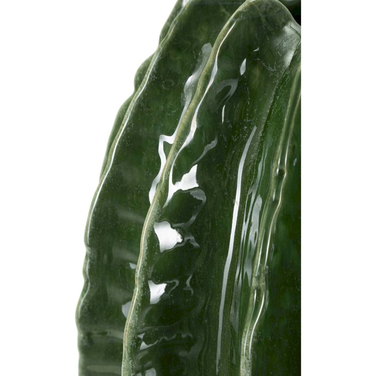 Vase rond en céramique relief cactus MODERN vert brillant, RECOLLECTION