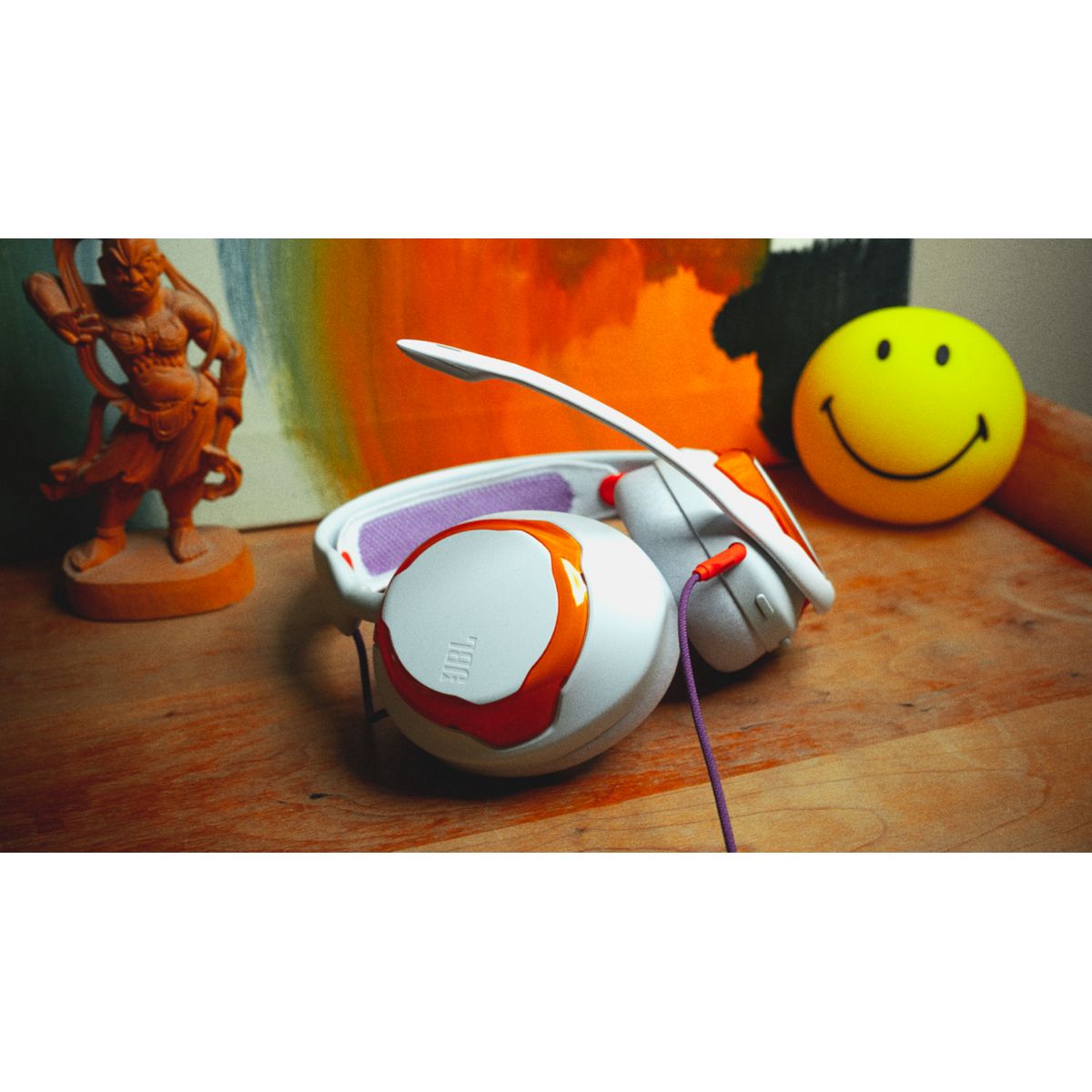 Casque gamer Quantum 250 Blanc Orange blanc, JBL