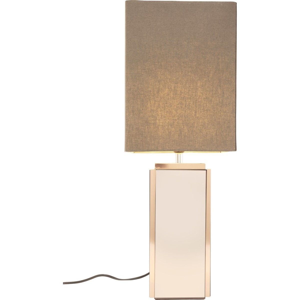 Lampe en coton et verre miroir, CUBE marron, KARE DESIGN