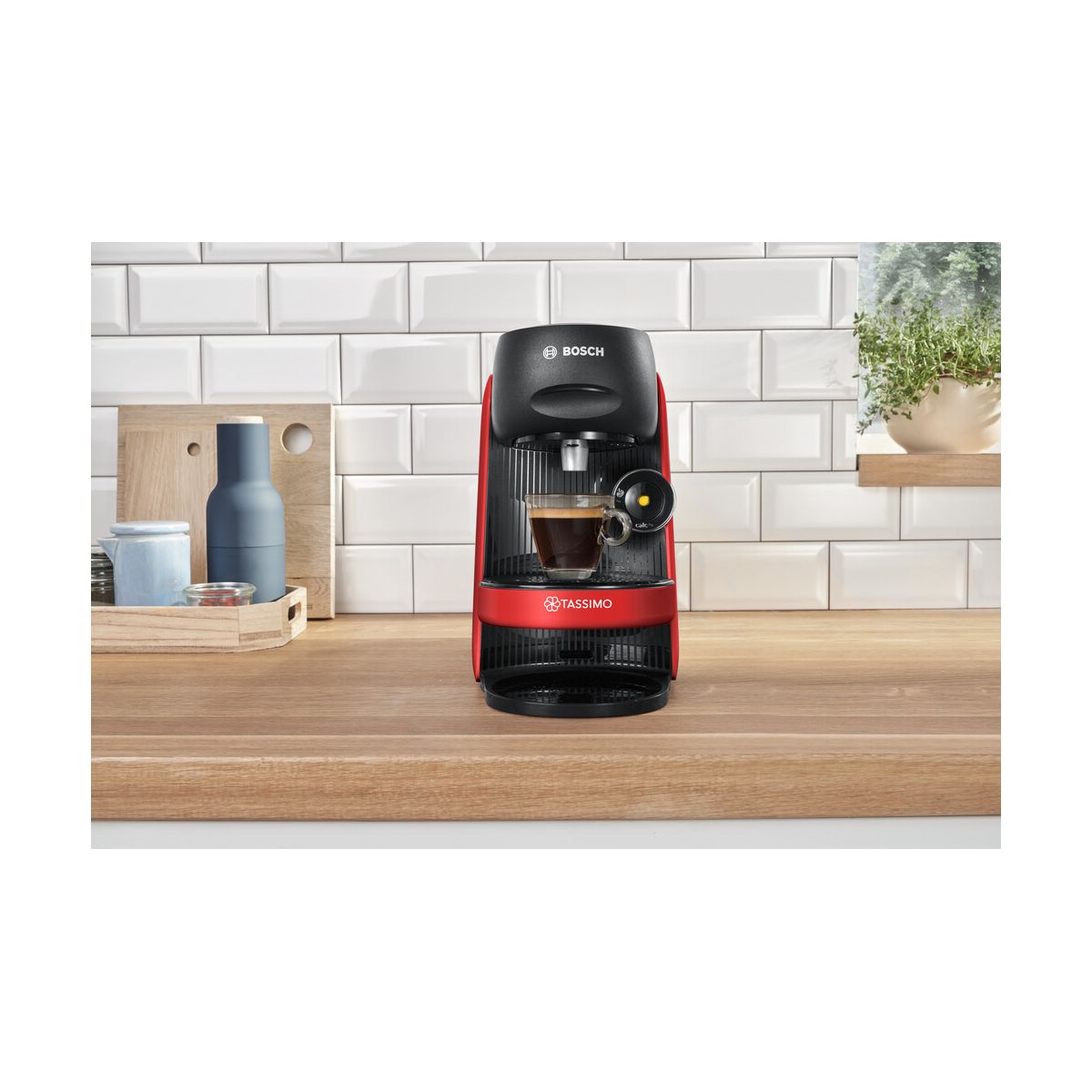 Tassimo FINESSE TAS163E noir + 3 packs de T- Dis couleur unique, BOSCH