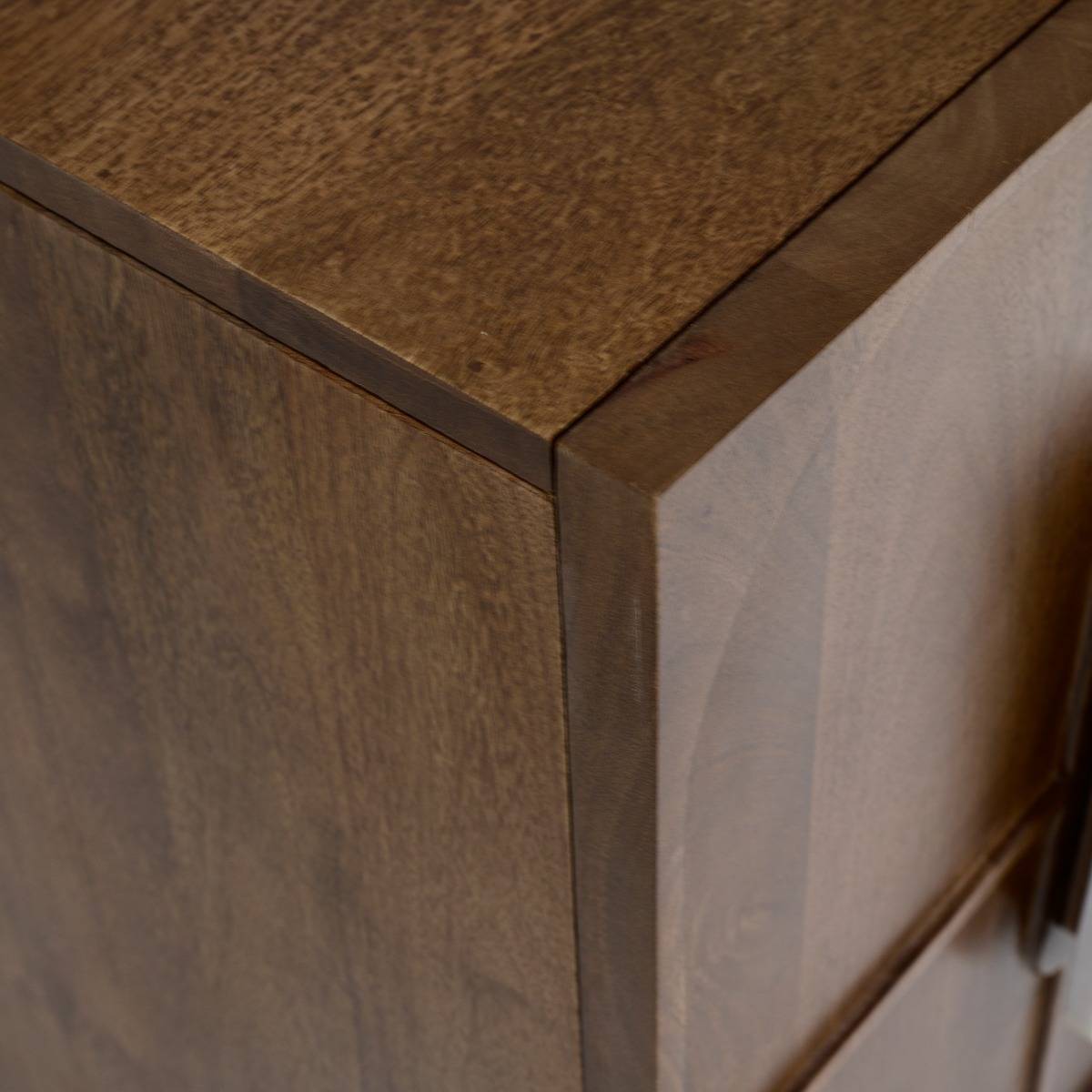 Buffet en bois de manguier et marbre AVENOR bois foncé, MADE IN MEUBLES