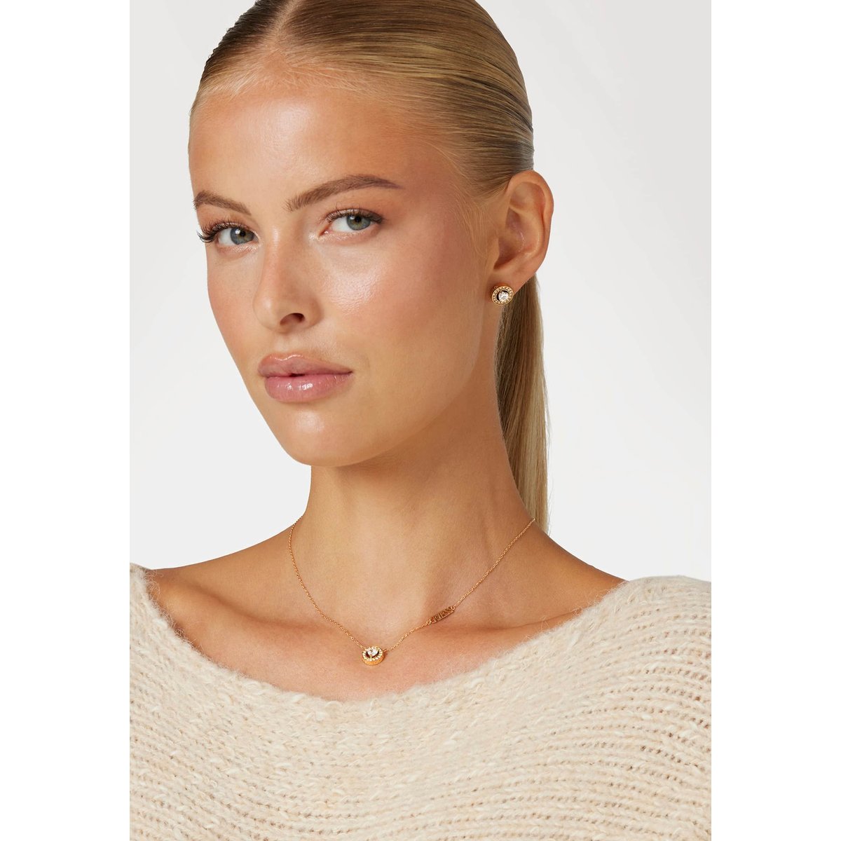 Boucles D'oreilles M'ama Non M'ama or, GUESS