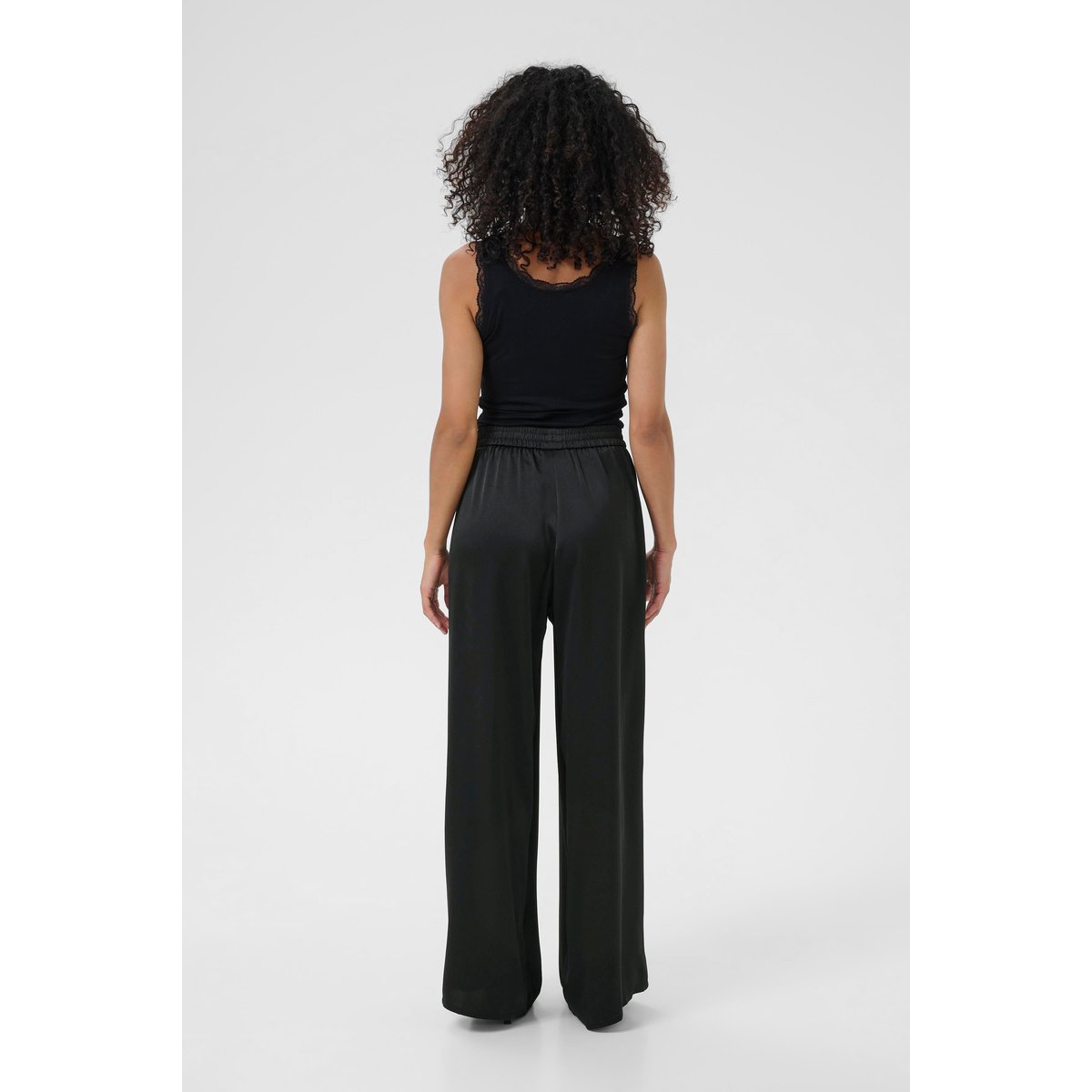 Pantalon casual noir, KAFFE