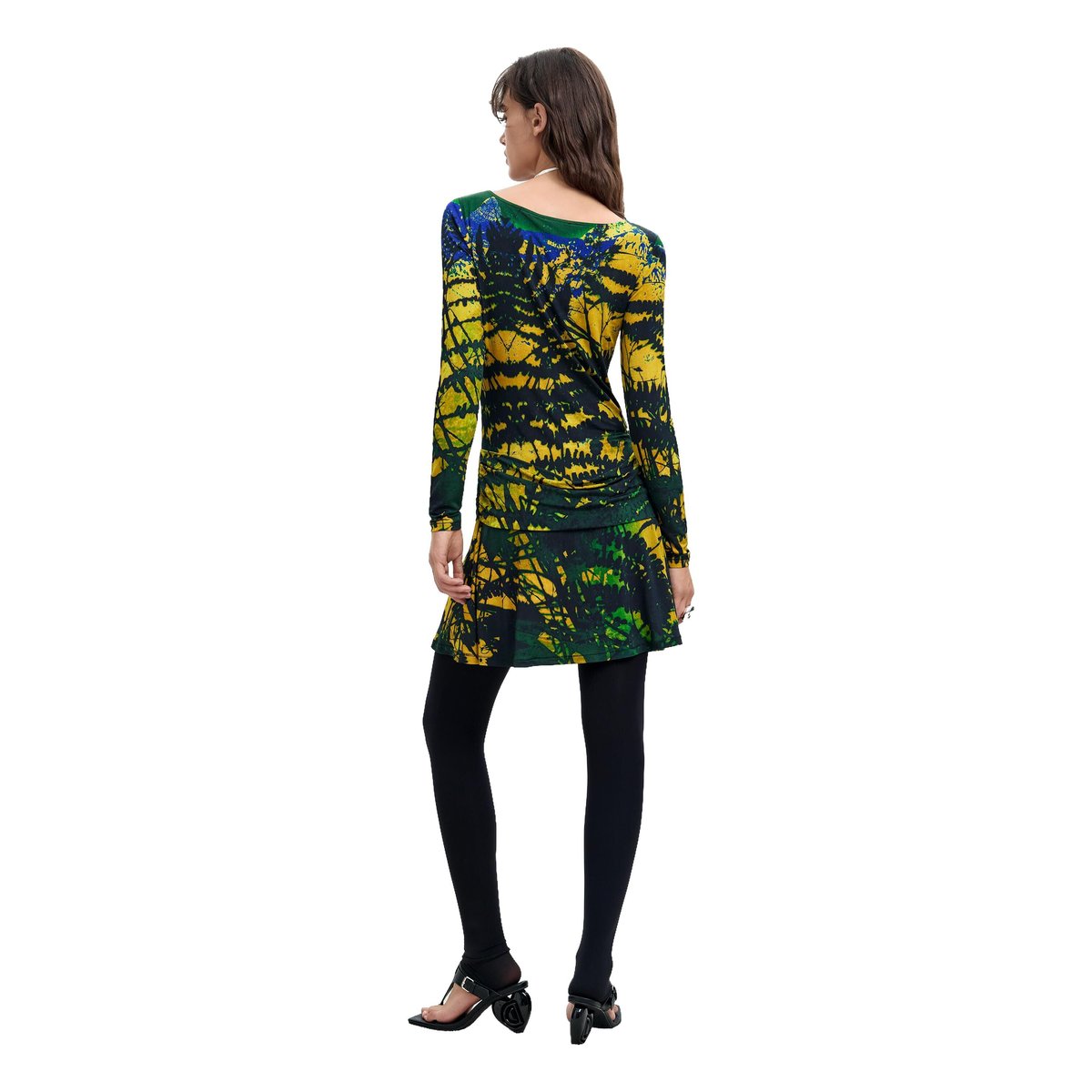Robe en maille à manches longues M. C. Lacroix vert, DESIGUAL