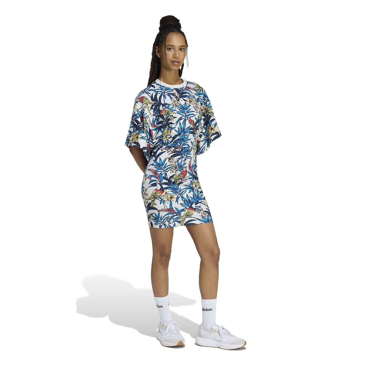 Vestido corto estampado FARM RIO estampado floral, ADIDAS SPORTSWEAR