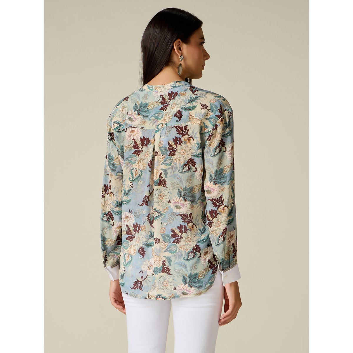 Chemise à motifs avec détail bijou light - blue, OLTRE