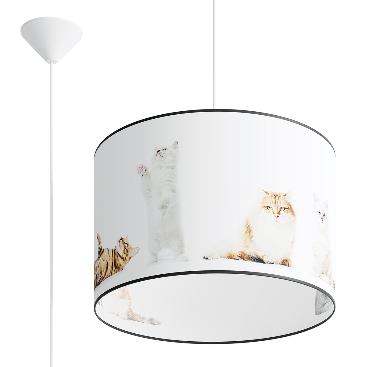 Suspension PVC Multicolore E27 1 Chat 40 multicolore, EDEN