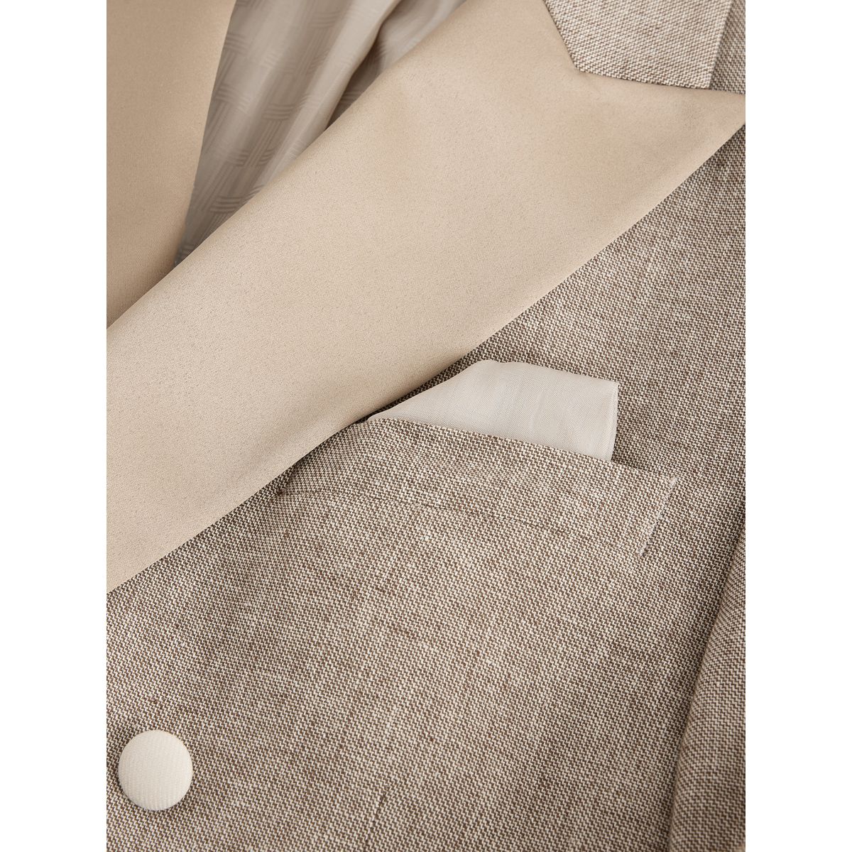 Veste de costume en mélange lin texturé clochette croisée en pierre, NEXT