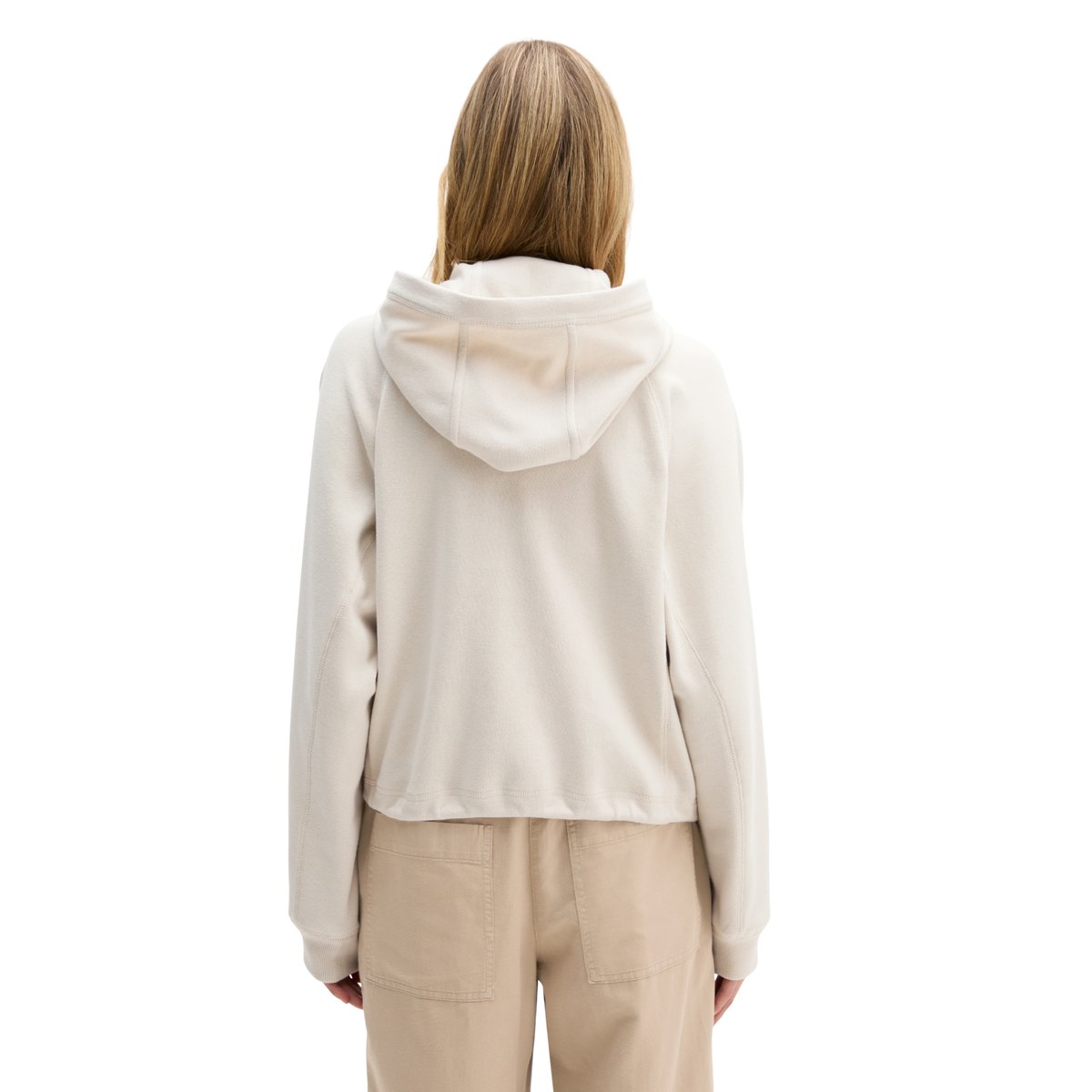 Sweat à capuche DfC relaxed en pur coton bio gris clair, MARC O'POLO