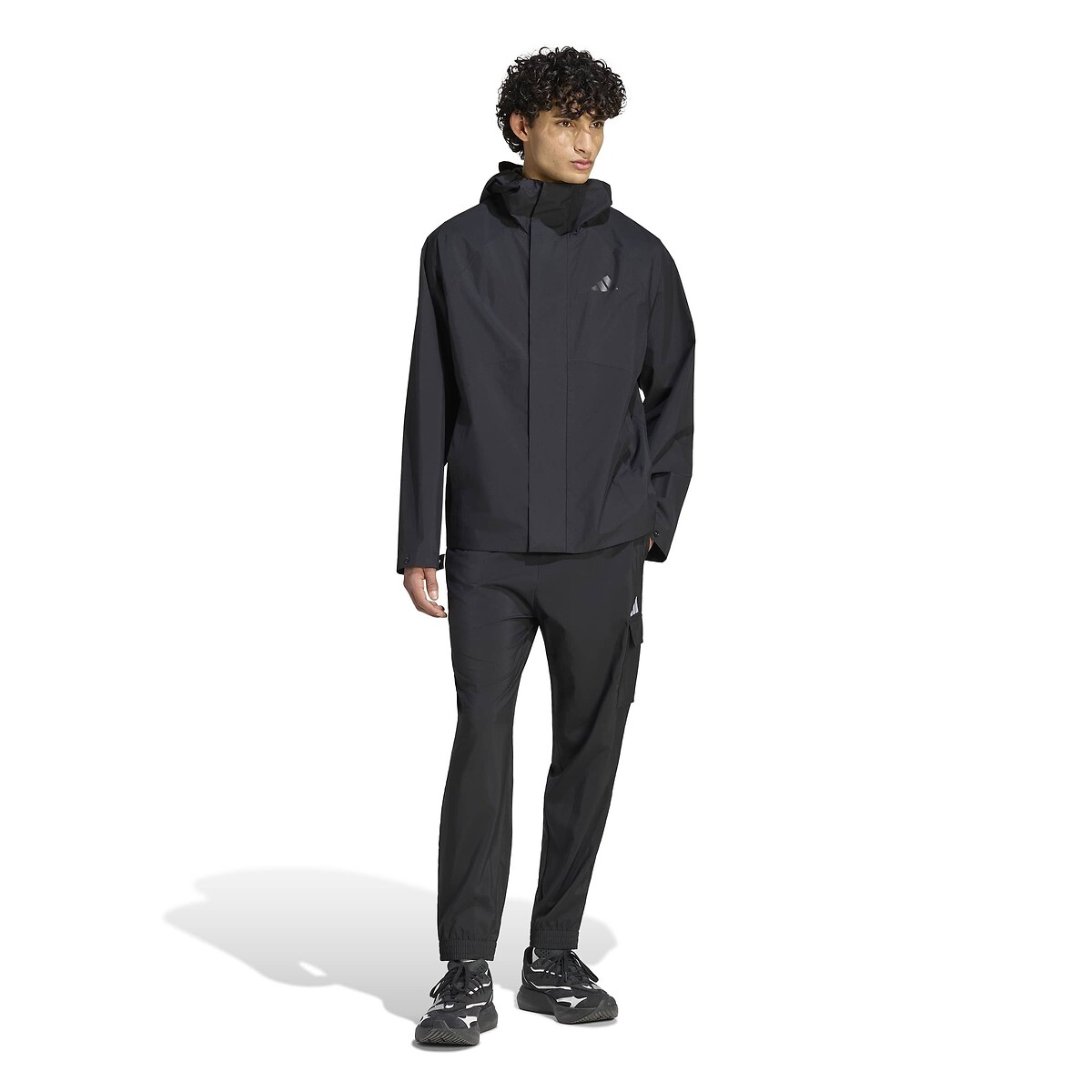 Veste à capuche, loose fit, ESSENTIALS noir, ADIDAS SPORTSWEAR