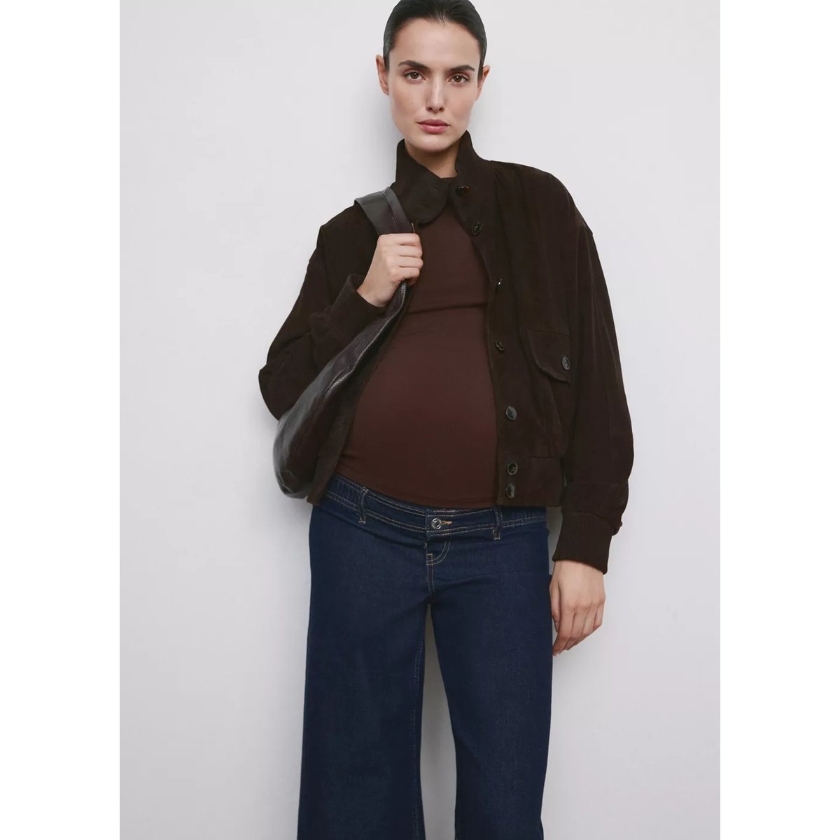 Jean large de grossesse bleu, MANGO
