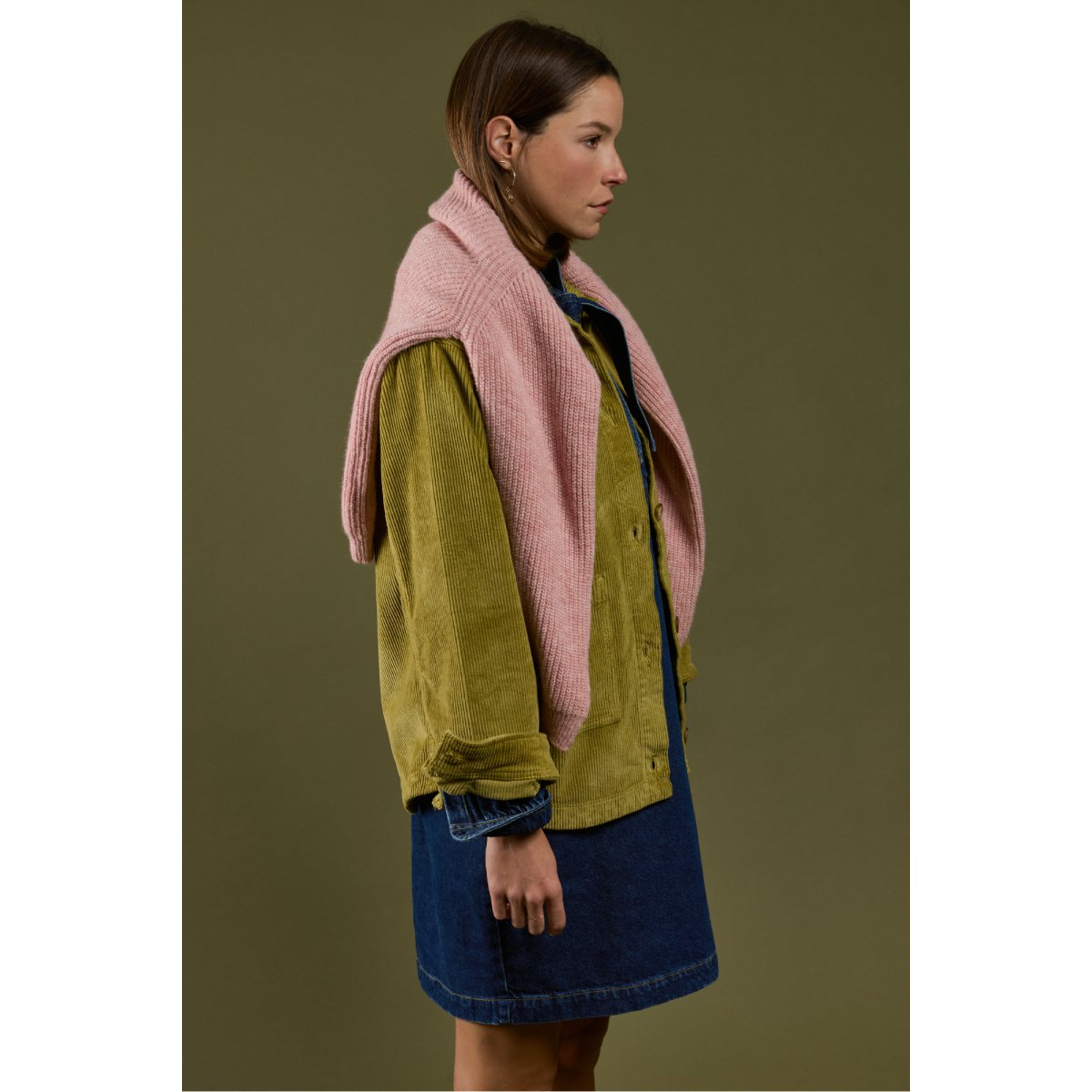 Veste pêcheur velours - coton green moss, ARMOR-LUX
