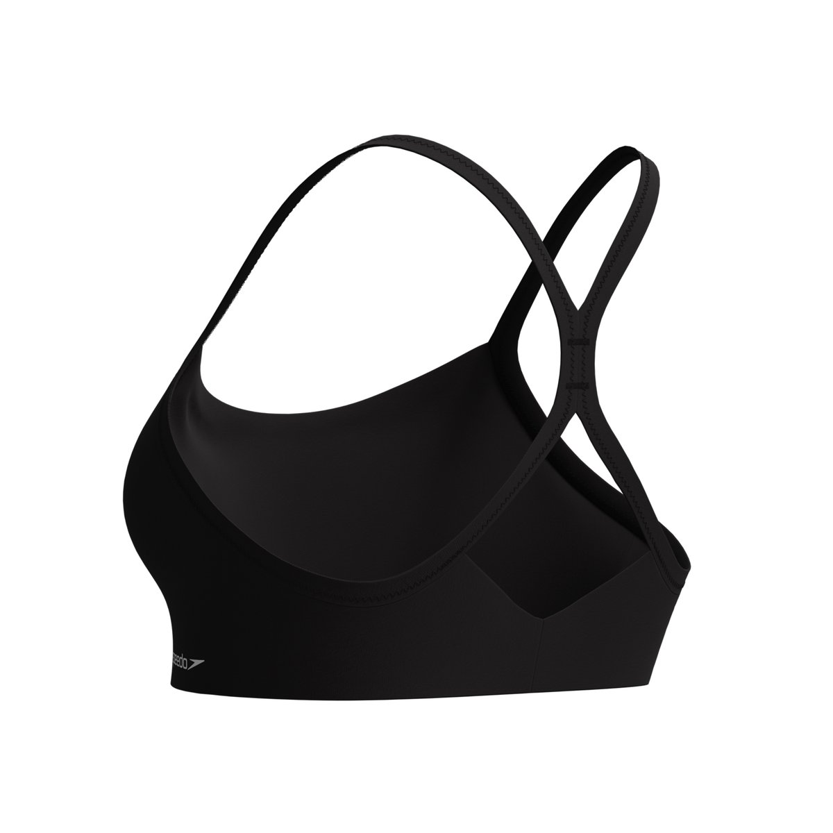 Haut de maillot de bain uni à bretelles fines SOLID noir, SPEEDO
