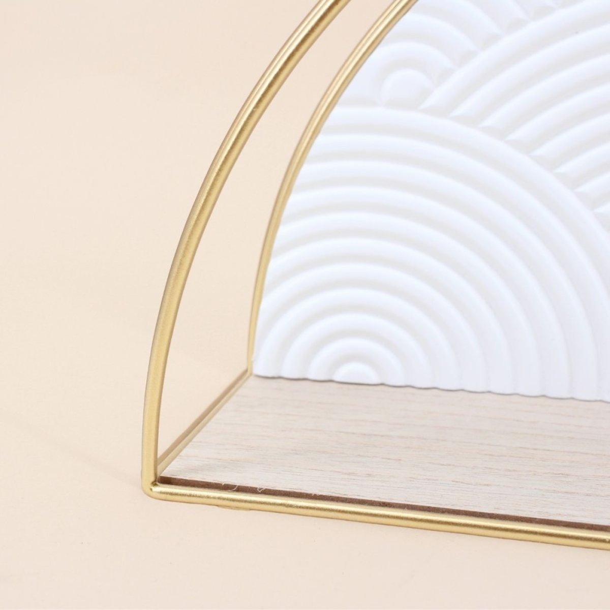Etagere murale demi cercle 41cm beige, ORNAMI