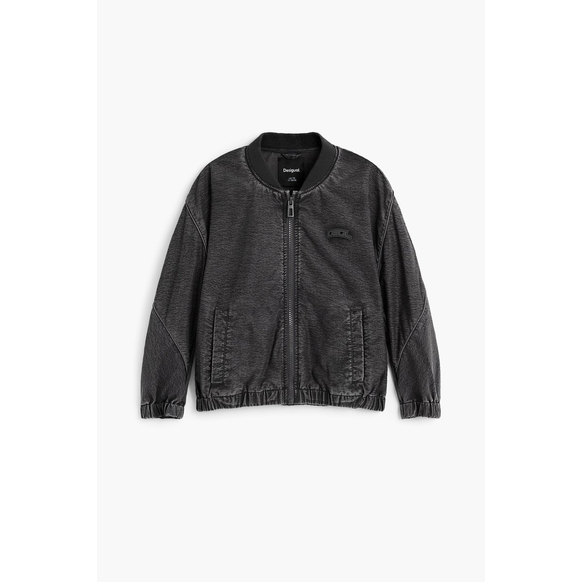 Blouson bomber uni noir, DESIGUAL