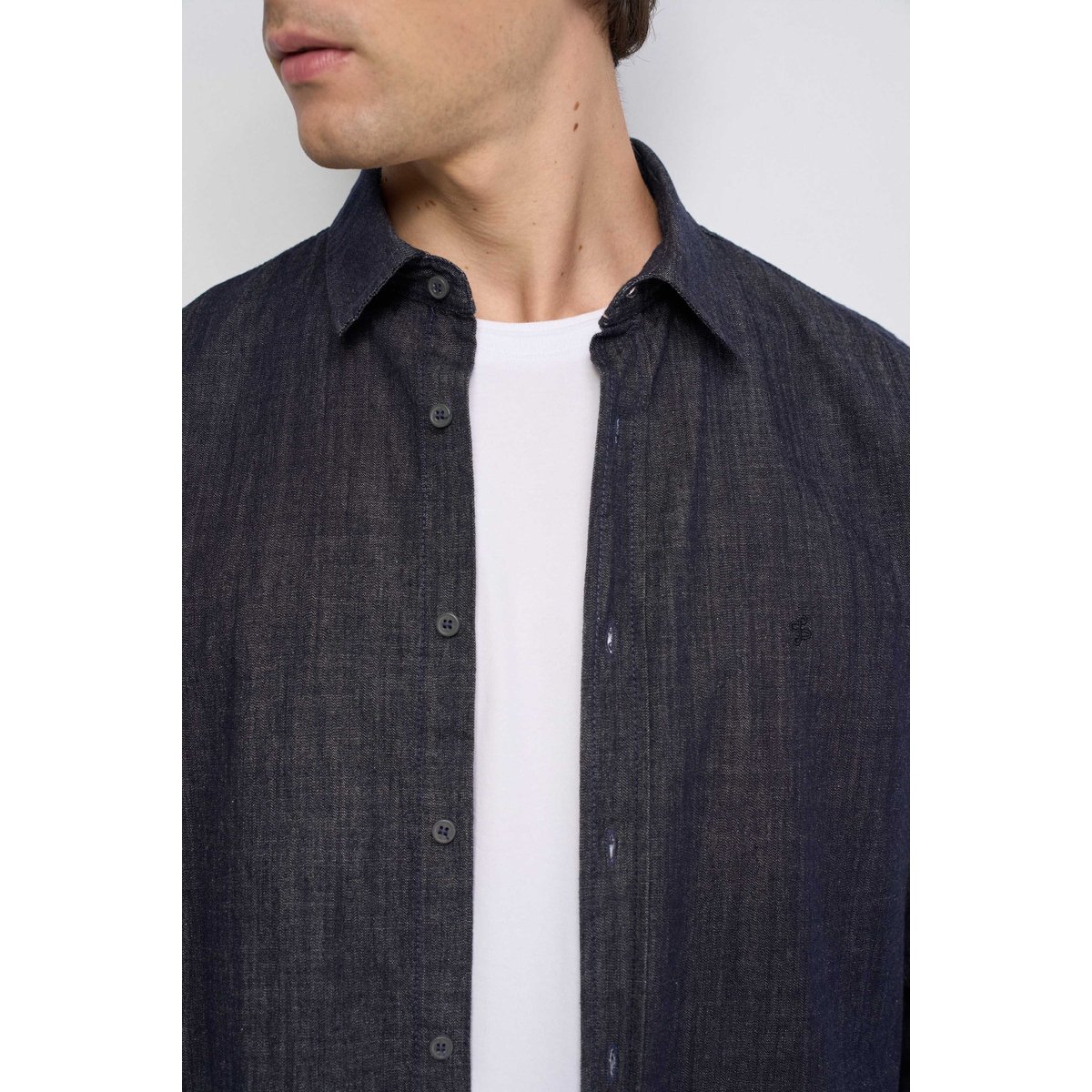 CHEMISE EN DENIM bleu foncé, SALSA JEANS