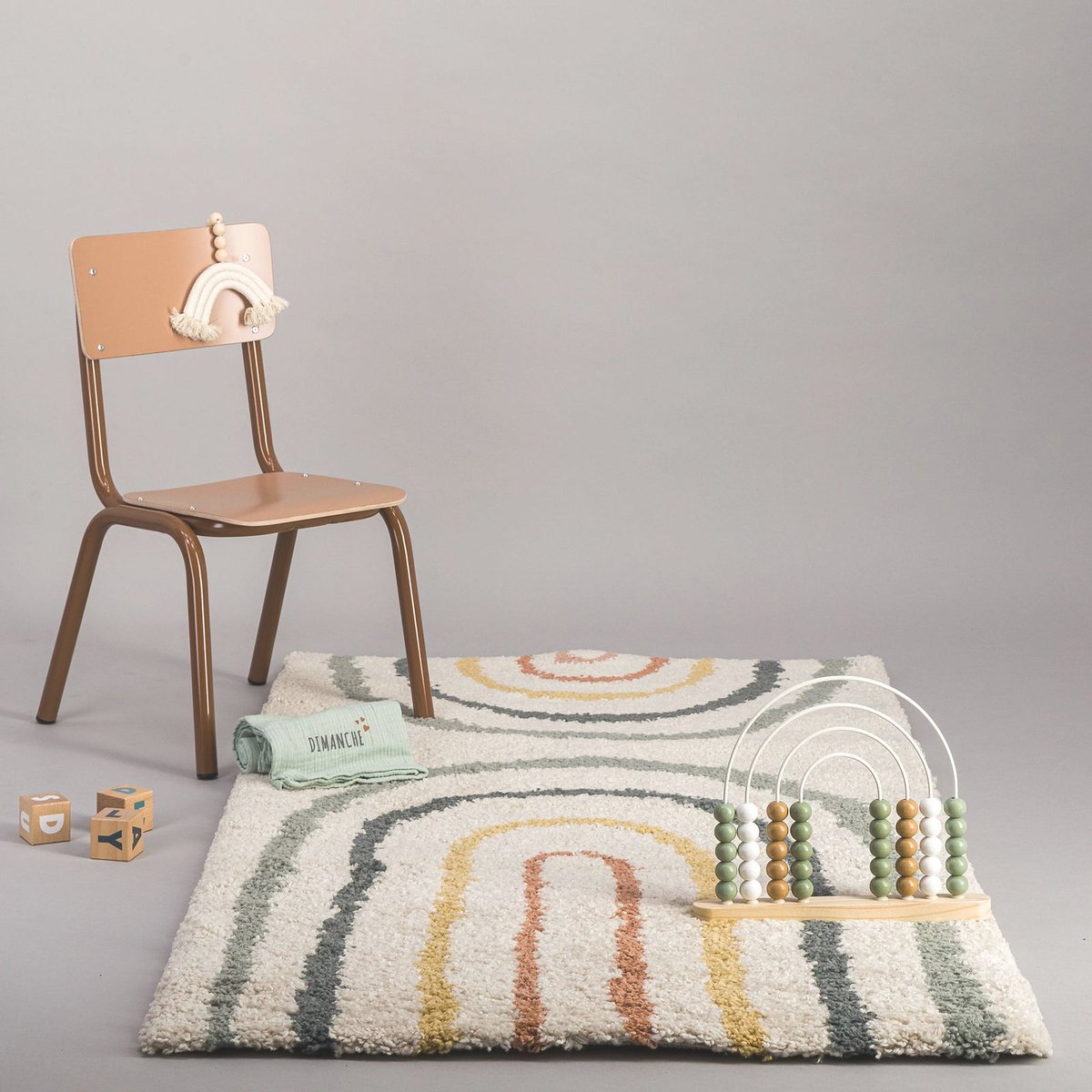 Tapis enfant épais et confortable HARMONI palette colorée, AFK LIVING