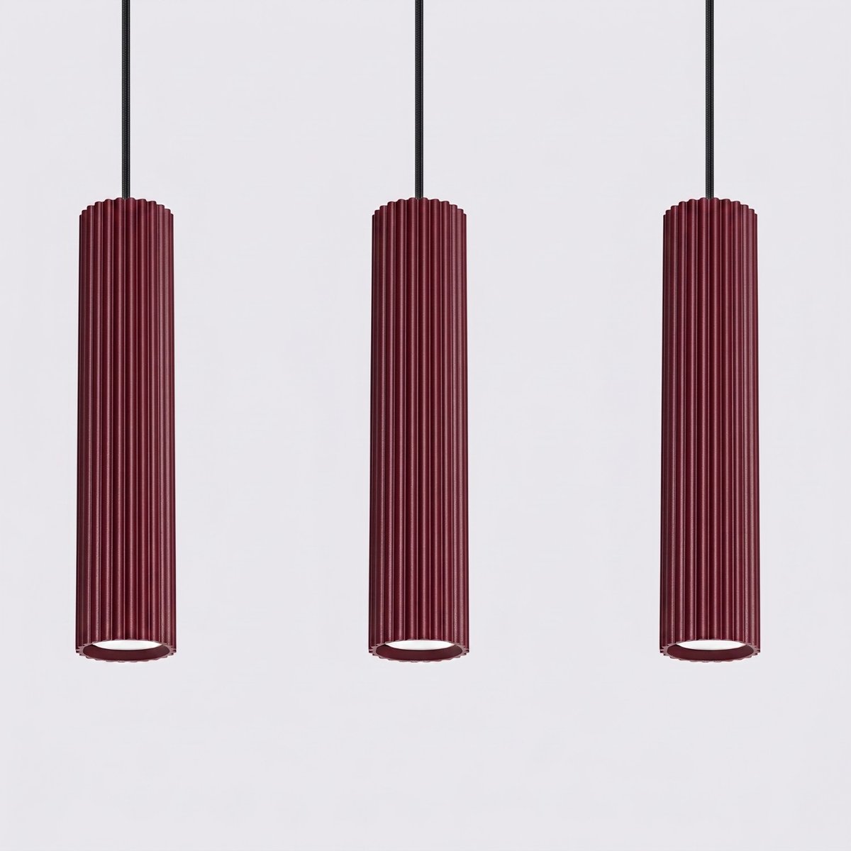 Suspension Aluminium Bourgogne GU10 3 Karbon bourgogne, EDEN