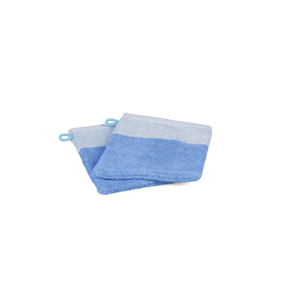 Lot de 2 Gant De Lavage PIXIE bleu, ONA