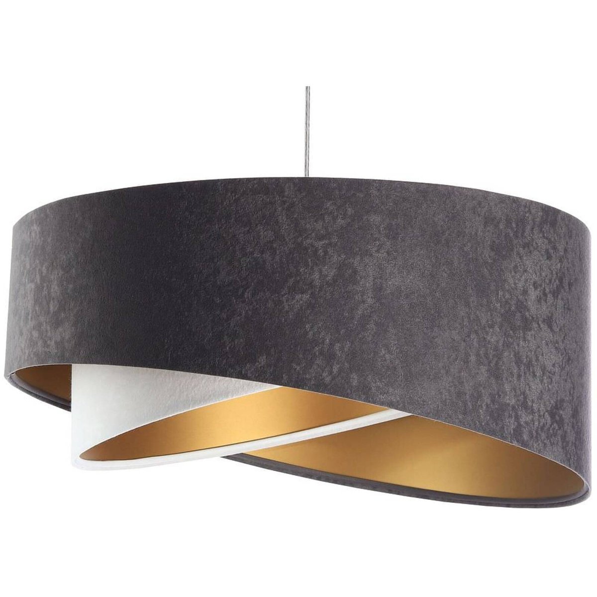 Suspension en tissu, GALAXY gris, blanc, or, BPS KONCEPT