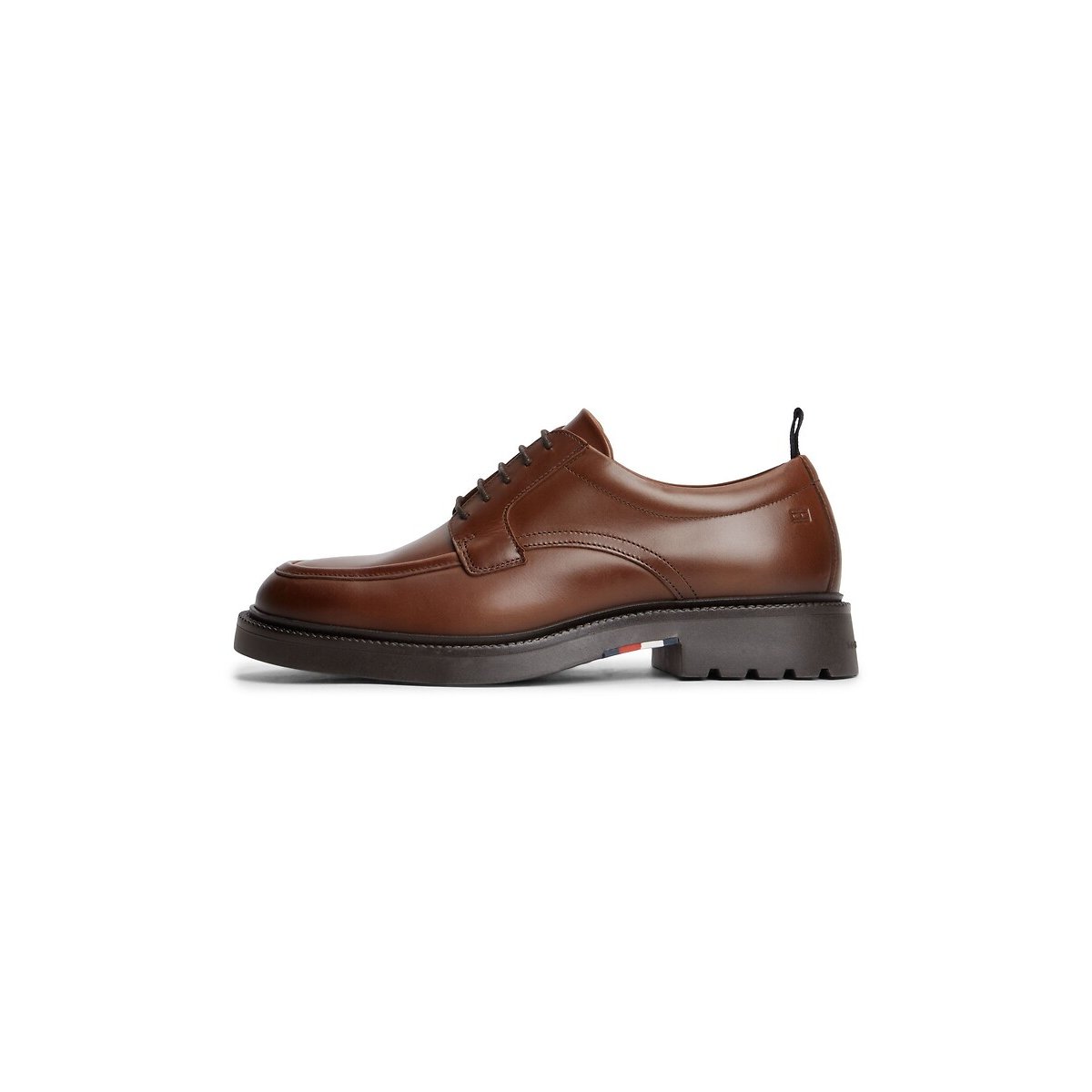 Derby in pelle corporate cognac, TOMMY HILFIGER