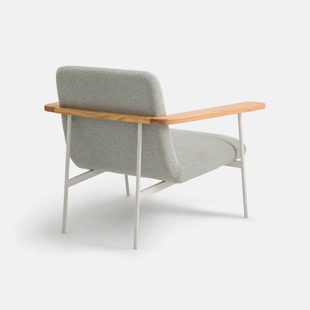 Fauteuil accoudoirs chêne massif, et tissu, Lulet vert clair, LA REDOUTE INTERIEURS