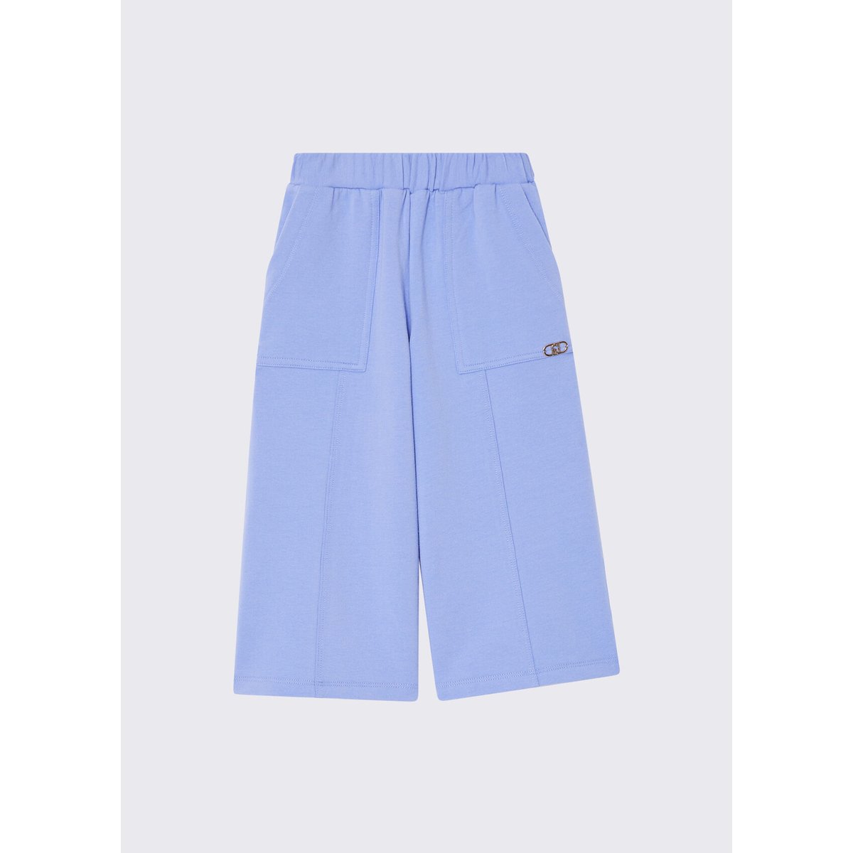Pantalon en molleton à jambes larges glycine, LIU JO