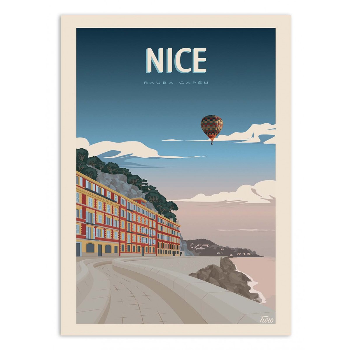 Affiche d'art - Nice - Turo Memories Studio affiche d'art, WALL EDITIONS