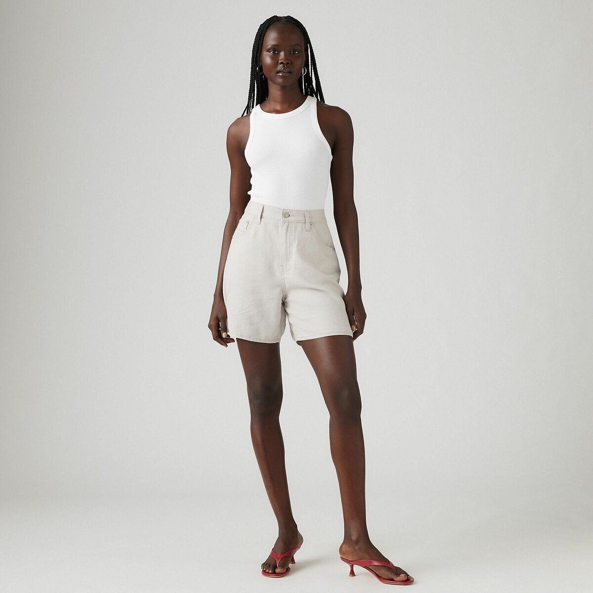 Short High Baggy en lin mélangé crystal grey linen, LEVI'S