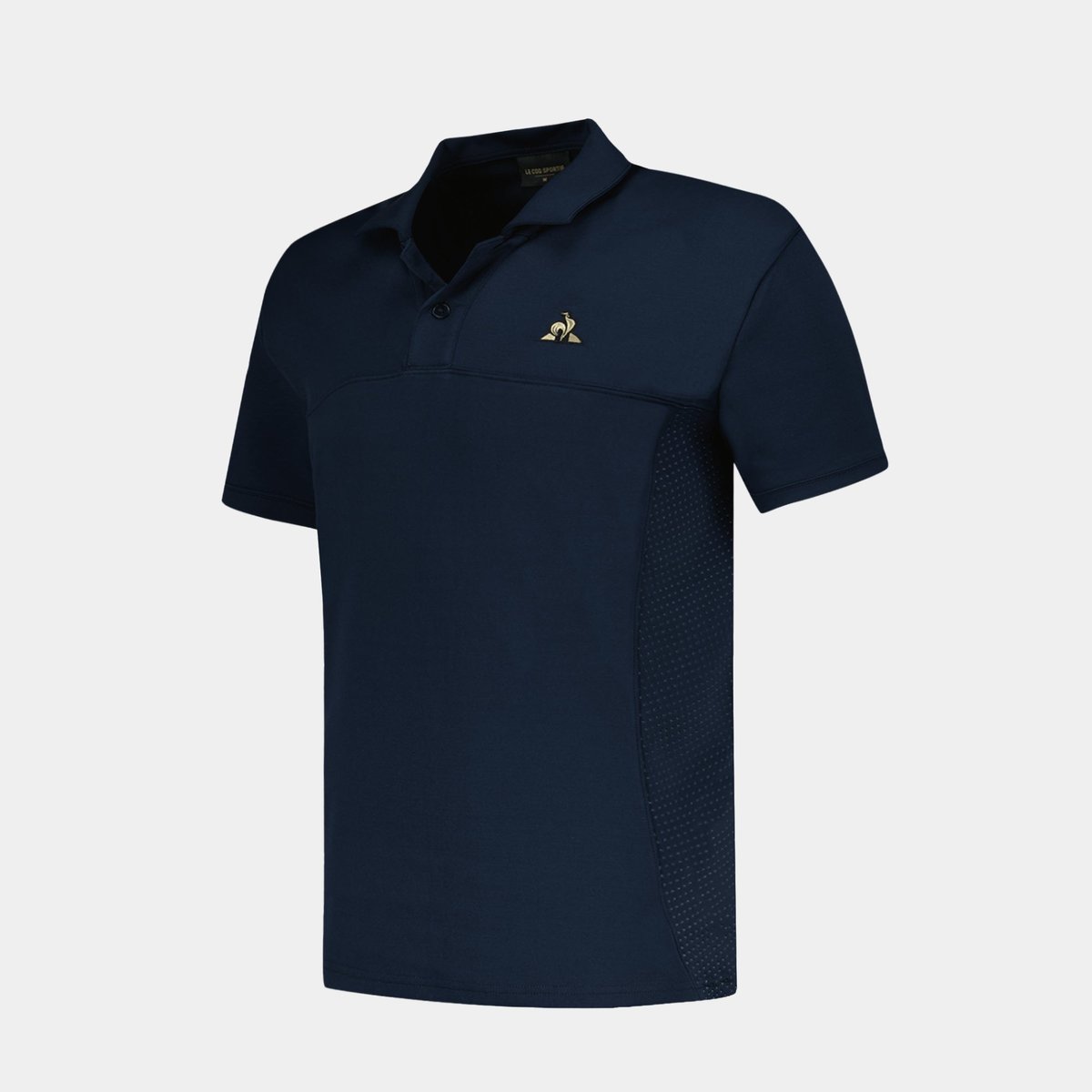Polo Coq d'Or en double face avec détails texturés Coq d'Or sky captain, LE COQ SPORTIF