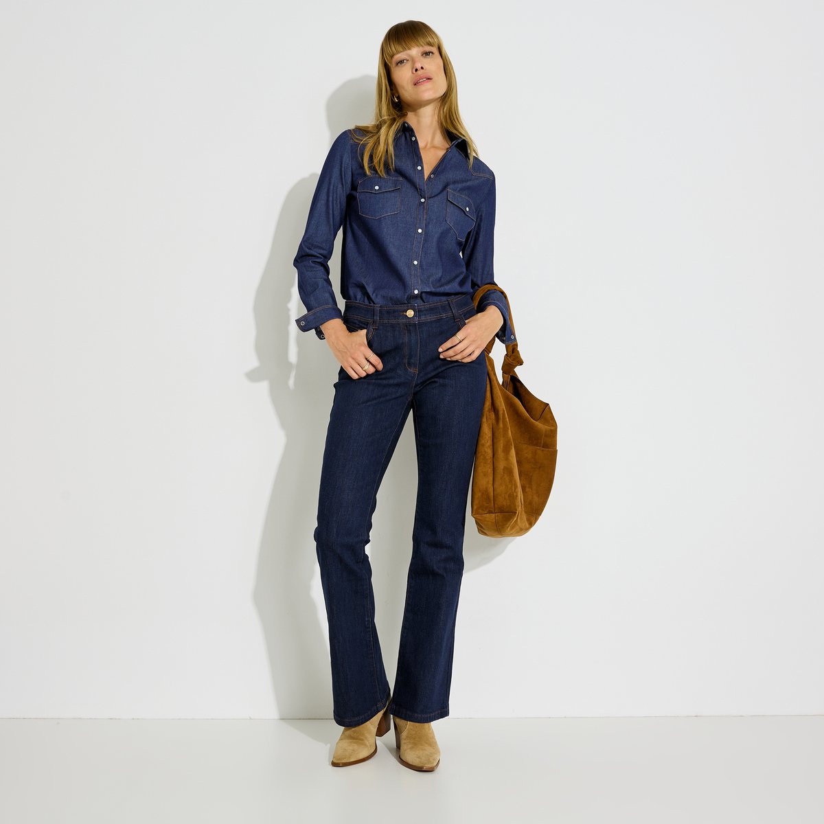 Chemise en jean bleu brut, GRAIN DE MALICE
