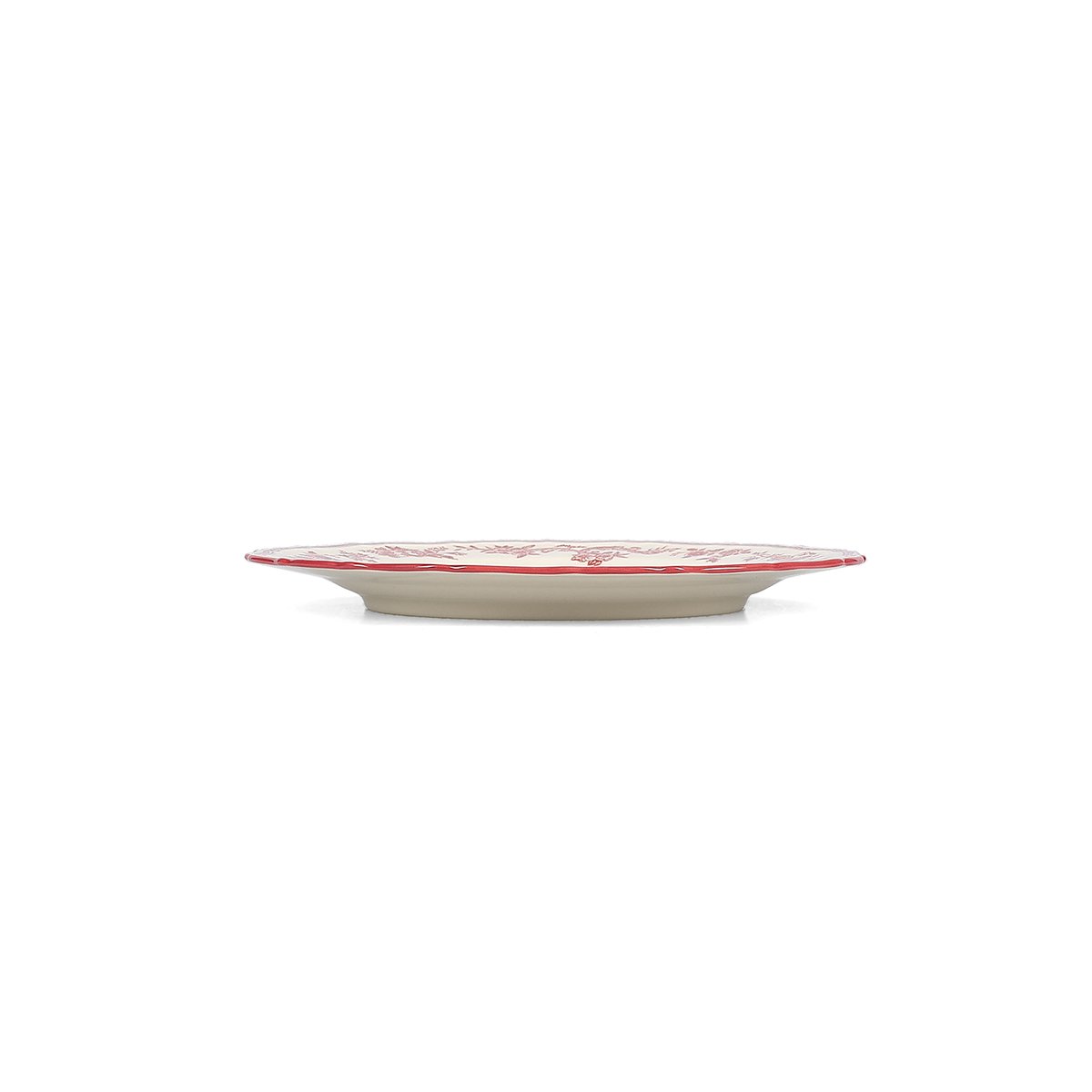 Lot de 4 assiettes CYRIL rouge, SP COLLECTION