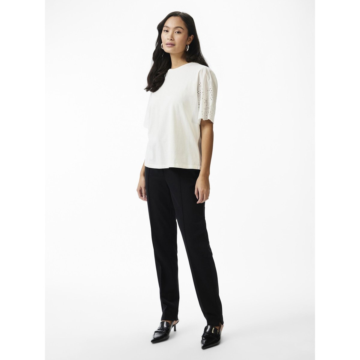 T-Shirt star white, YAS