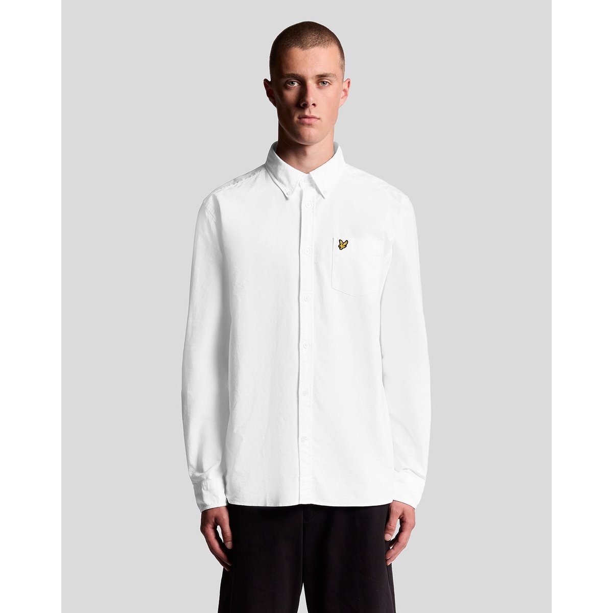 Chemise Oxford en coton boutonné blanc, LYLE & SCOTT