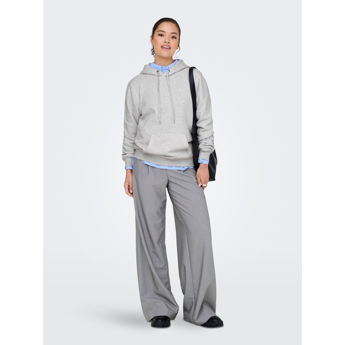 Sweat À Capuche grise - light grey melange, ONLY