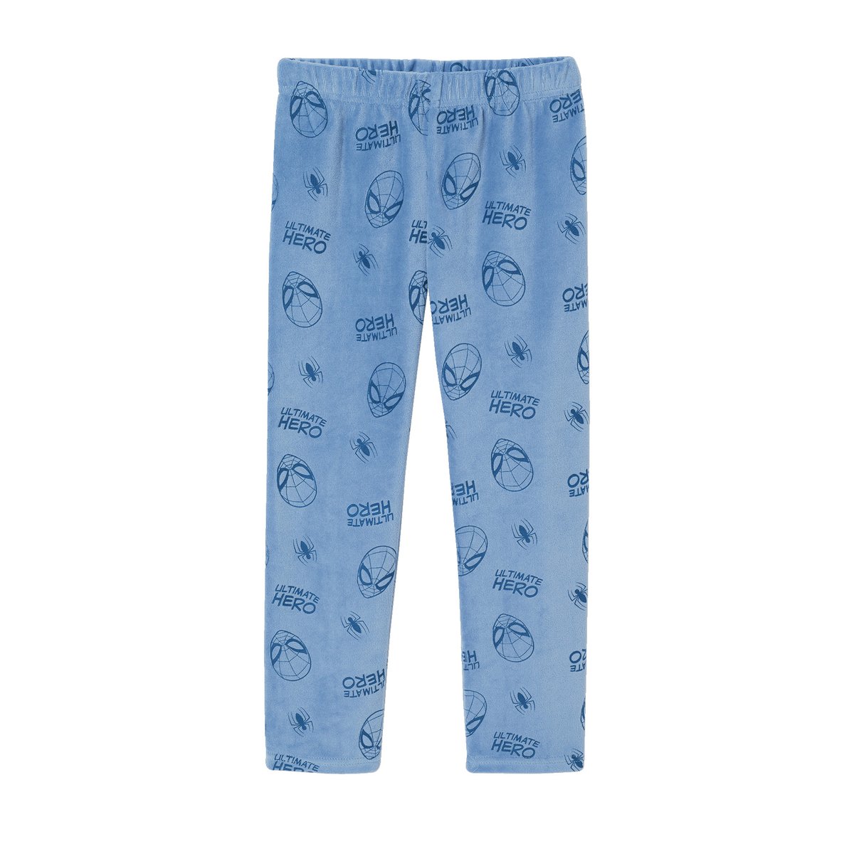 Pyjama en velours Spiderman bleu azur, VERTBAUDET