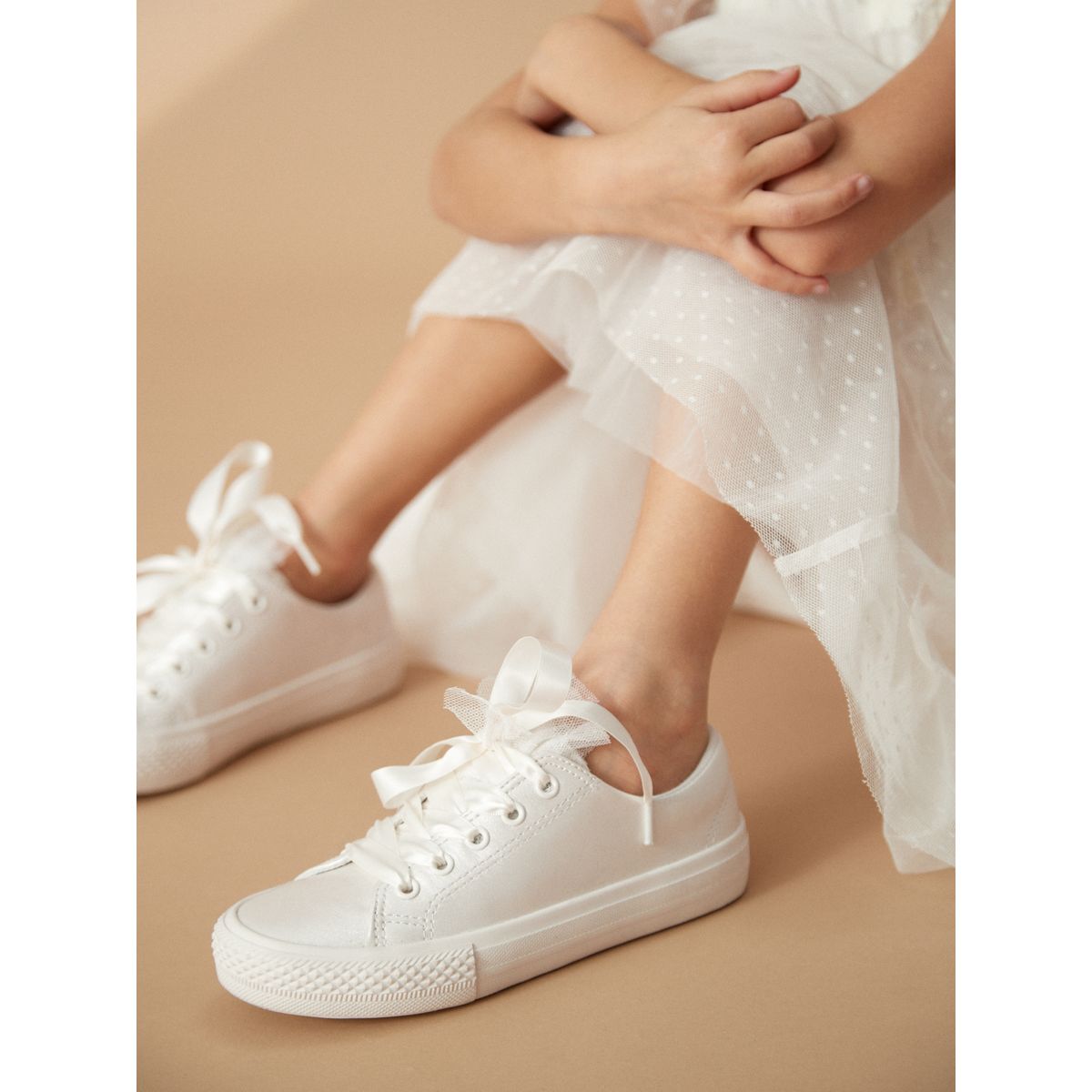 Baskets en tulle pour grandes occasions blanc, NEXT