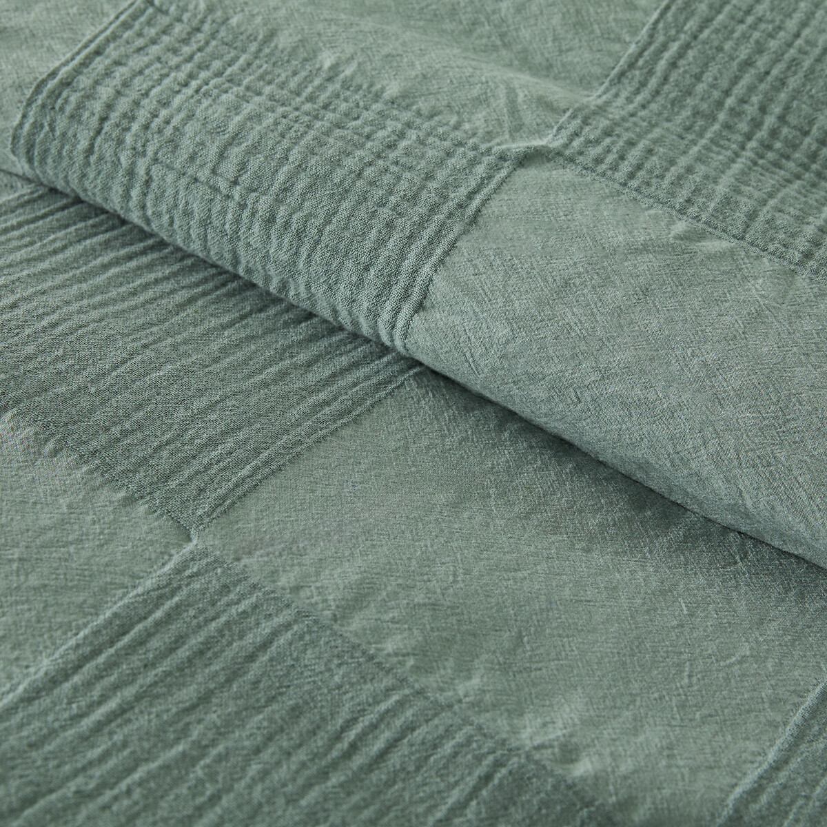 Housse de couette coton et gaze de coton, Agathe sauge, LA REDOUTE INTERIEURS