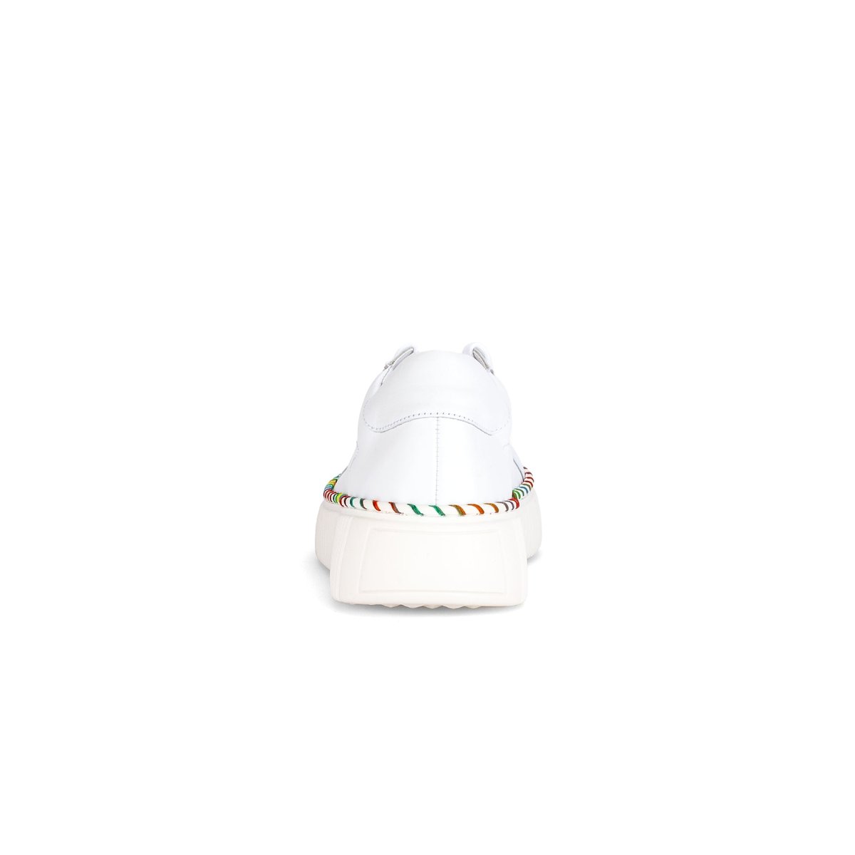 Baskets en cuir lisse à talon compensé blanc, GABOR