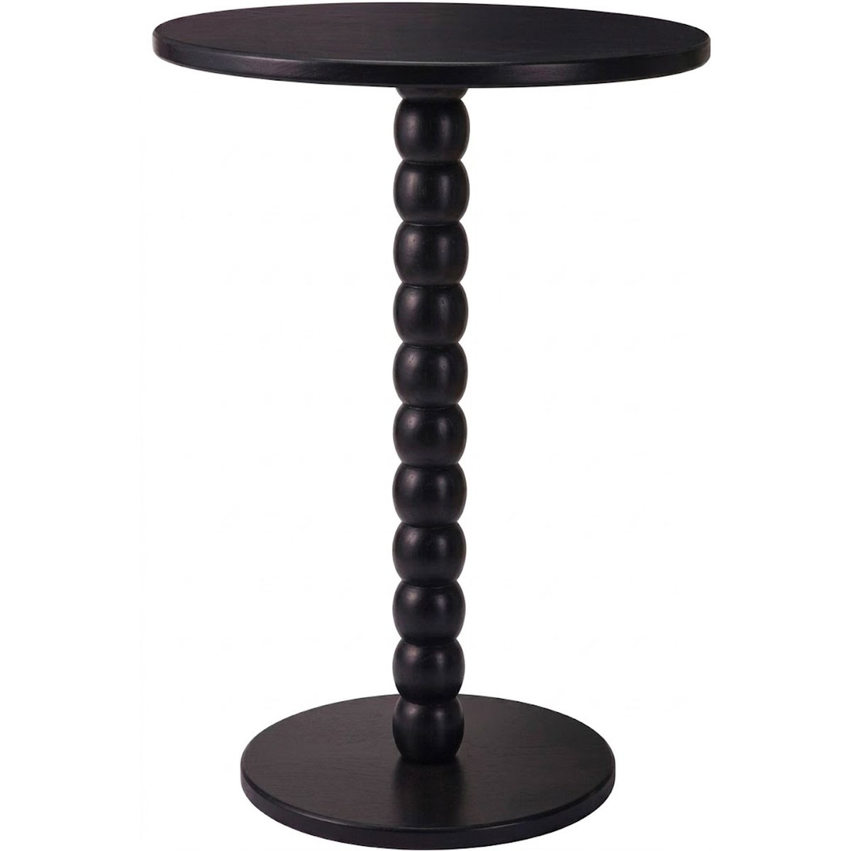 Table d'appoint bout de canapé design en bois noir 35x35x50cm noir, WADIGA