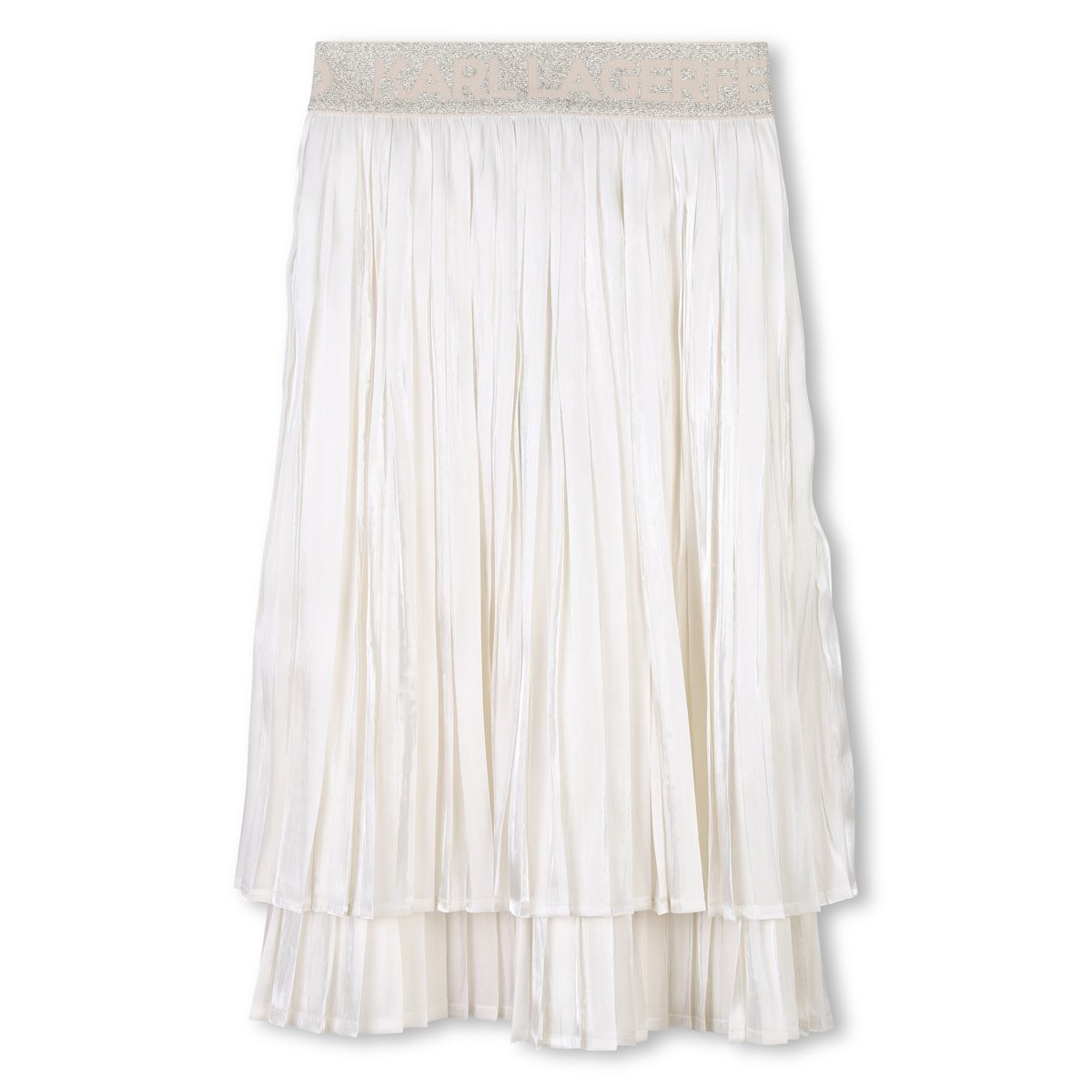 Jupe plissée en voile chalk, KARL LAGERFELD KIDS