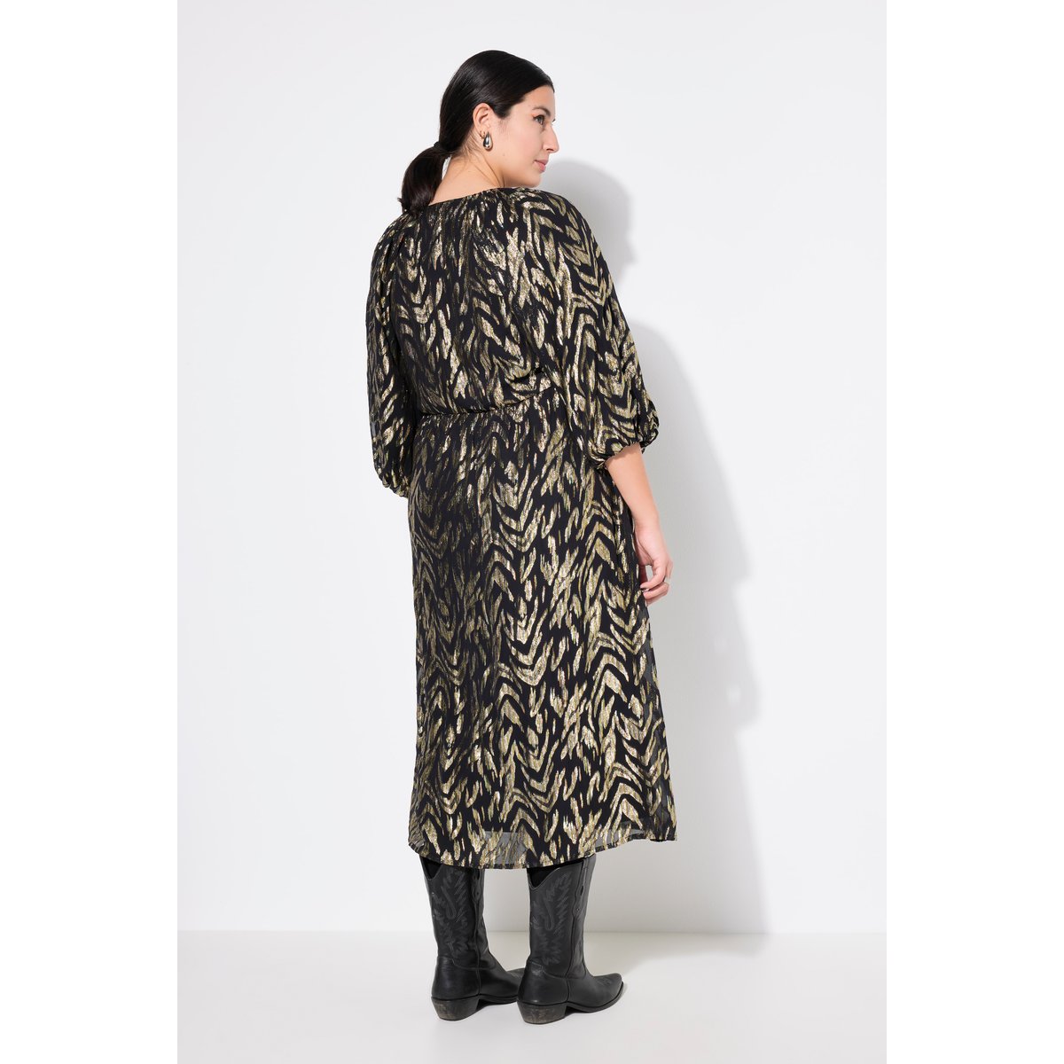 Robe maxi coupe trapèze noir, STUDIO UNTOLD