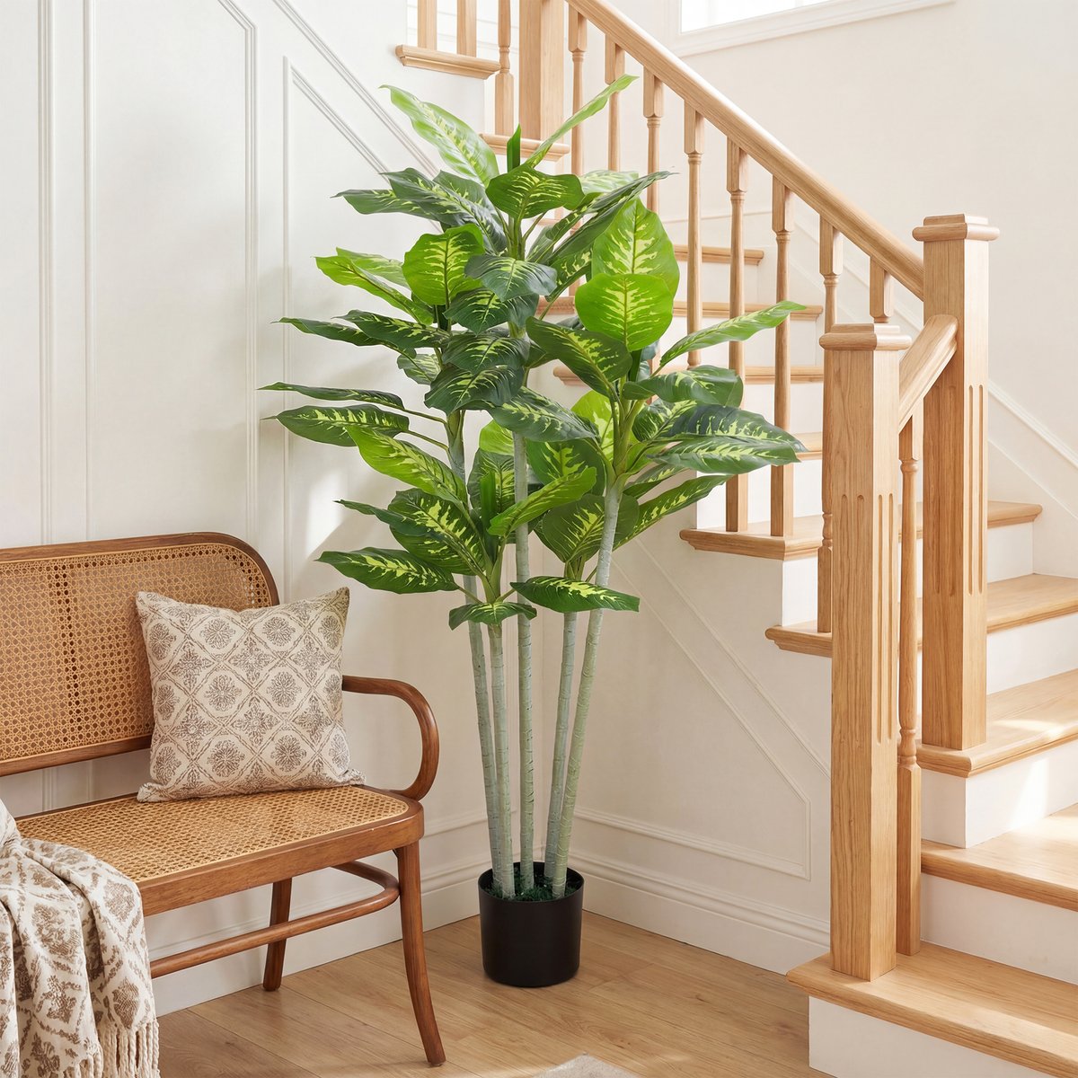 Plante artificielle calathea vert, HOMCOM