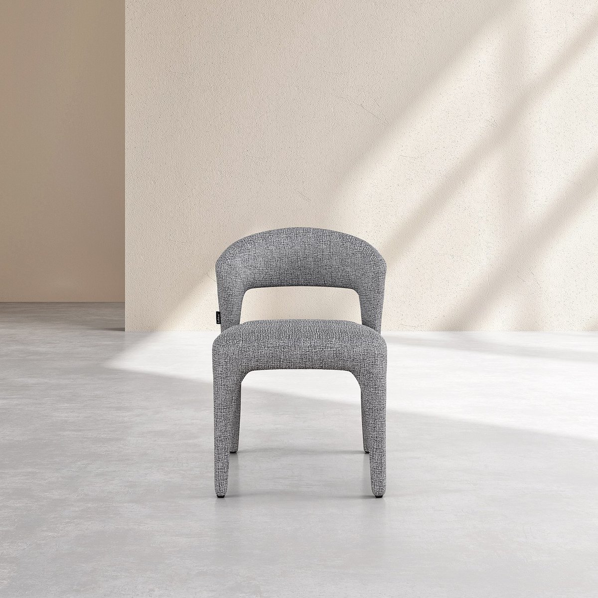 Chaise tissu RIMAKA gris, HABITAT