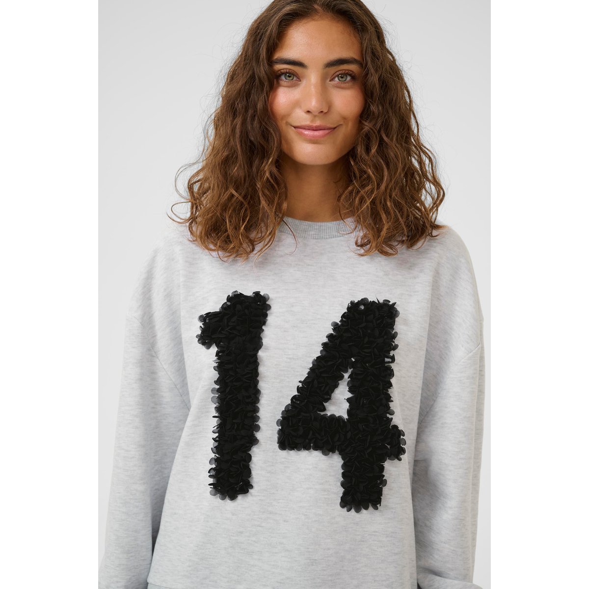 Sweatshirt gris light grey melange, CULTURE